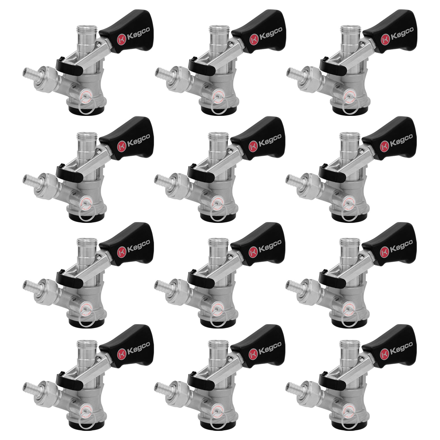 D System Keg Tap Coupler with Ergonomic Handle - Set of 12