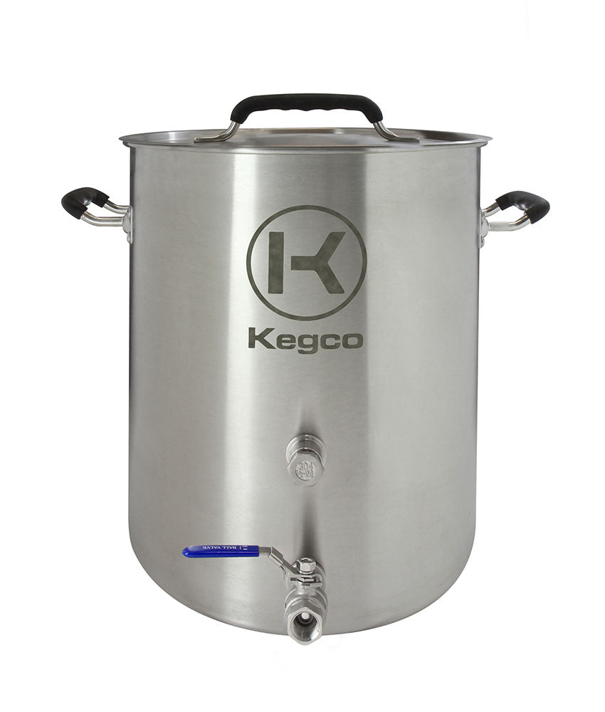 6 Gallon Brew Kettle with Plug and 2 Piece Ball Valve