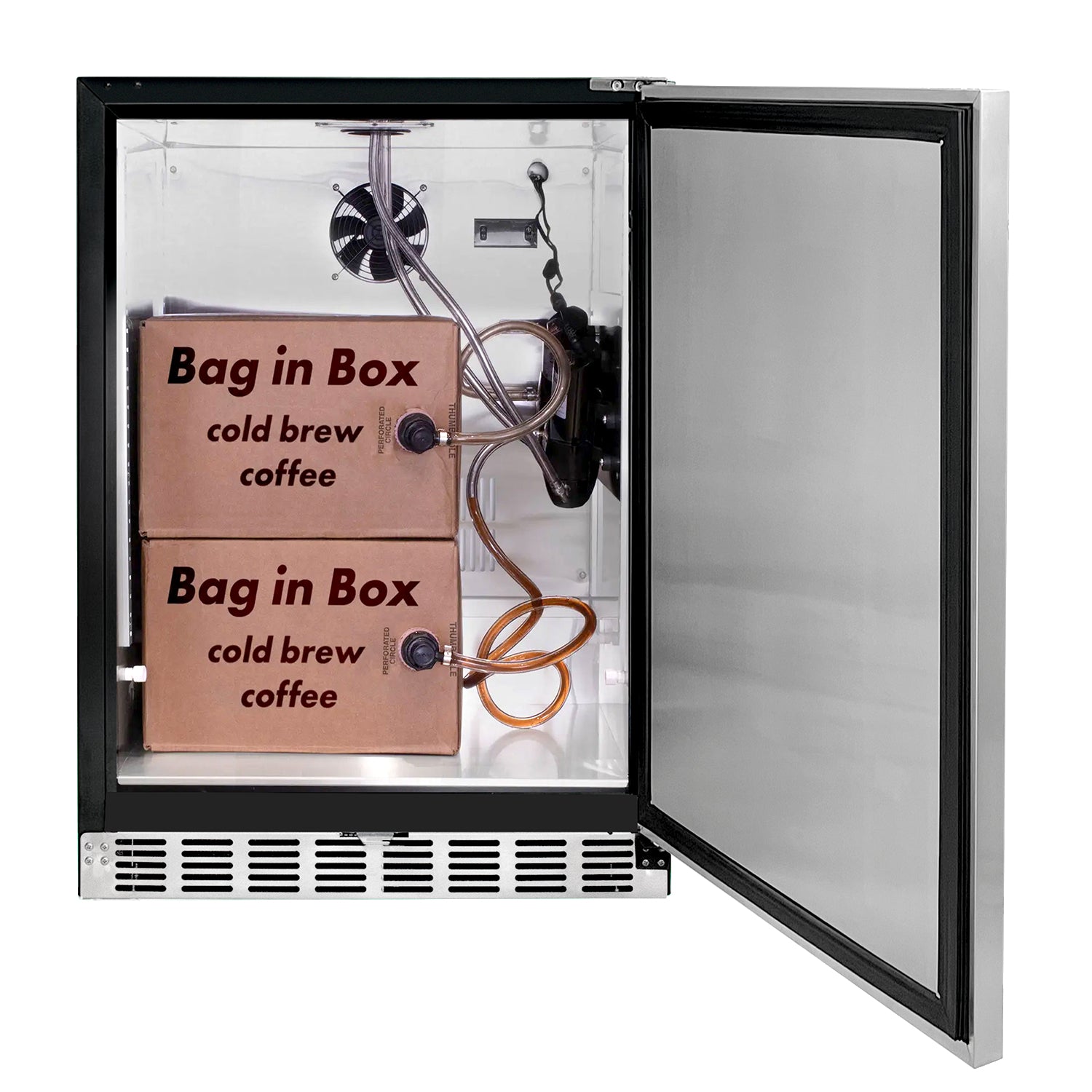 ADA Compliant kegerator configured for BIB bag in box