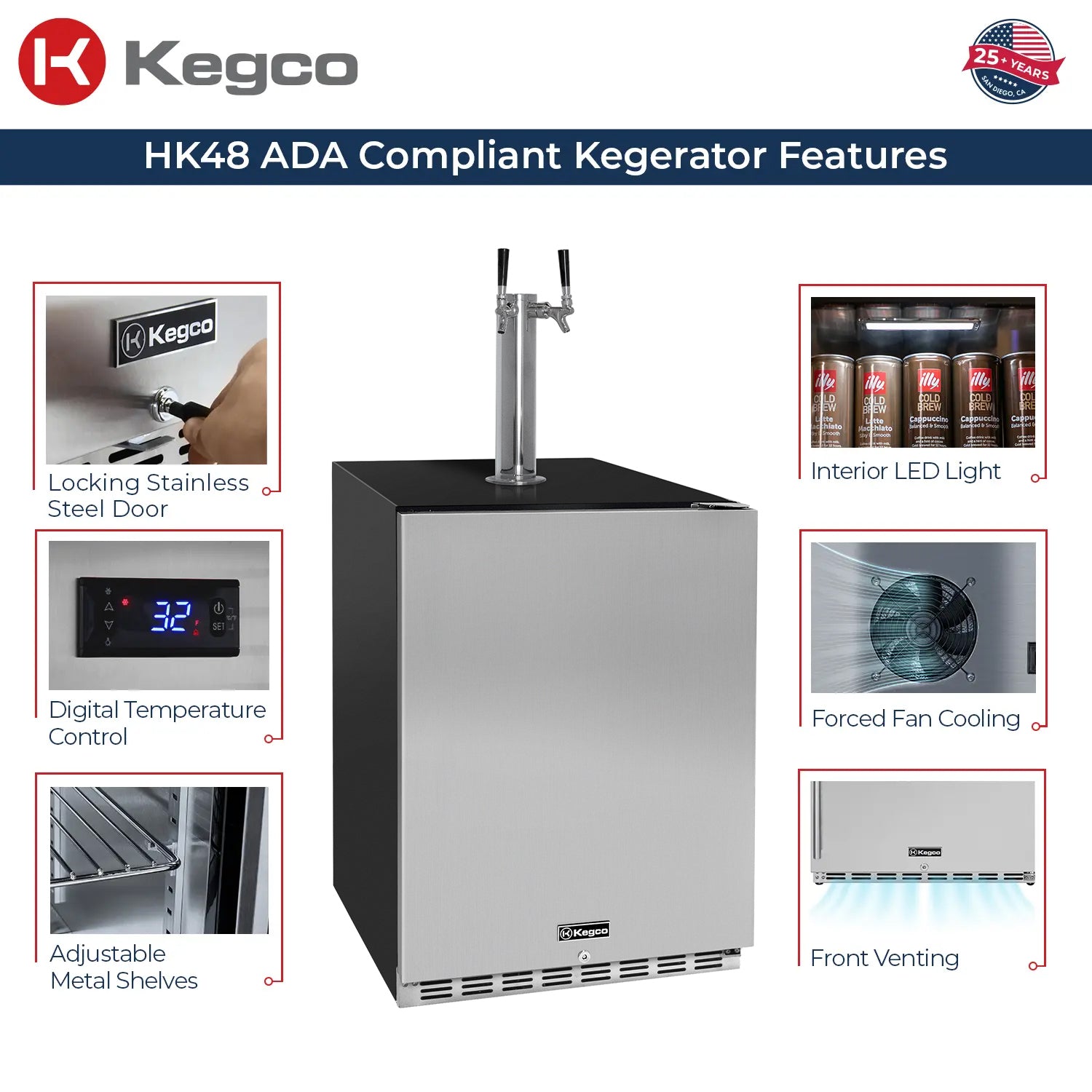 ADA Compliant kegerator features