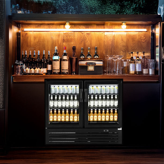 two door commercial beverage cooler