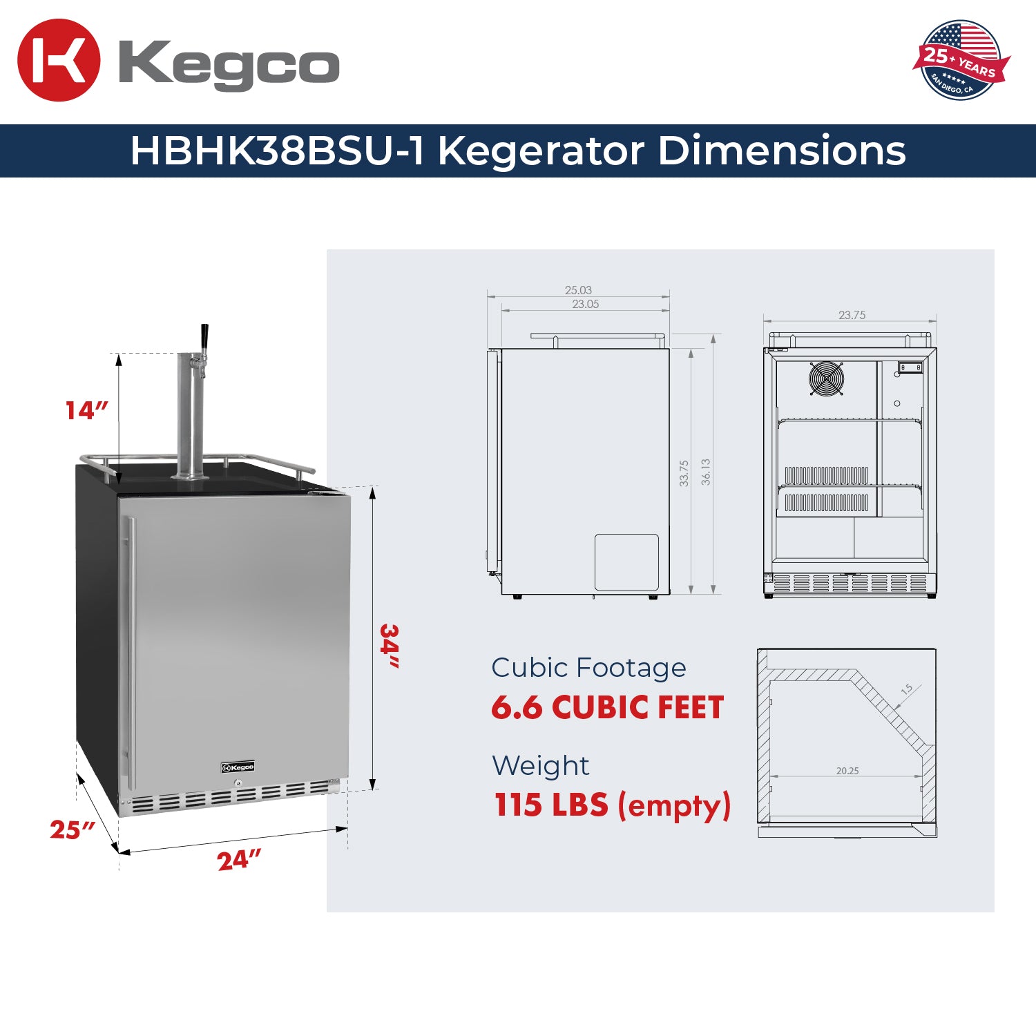 HBK38BSU-1 Dimensions
