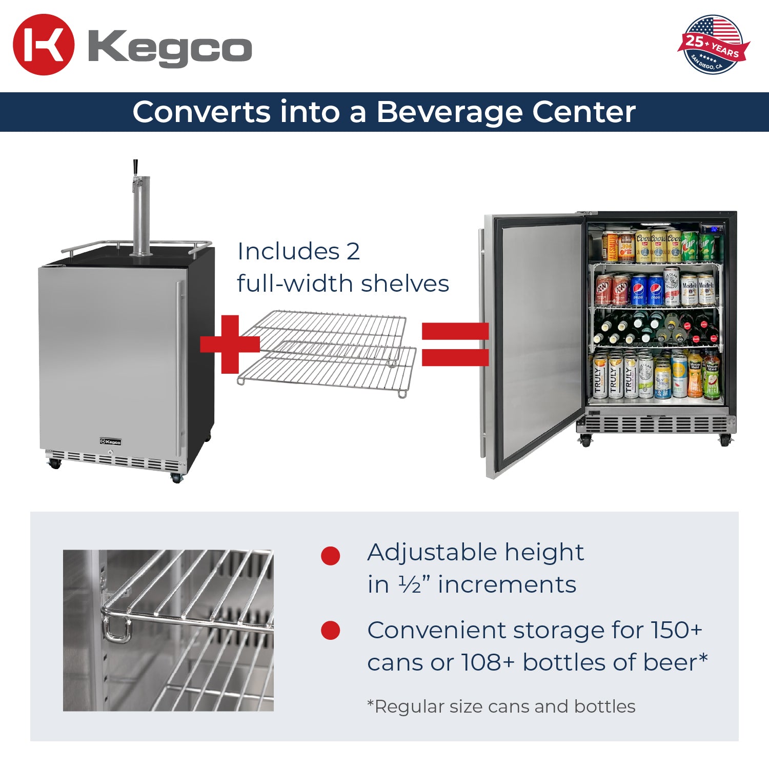 Converts into a Beverage Center