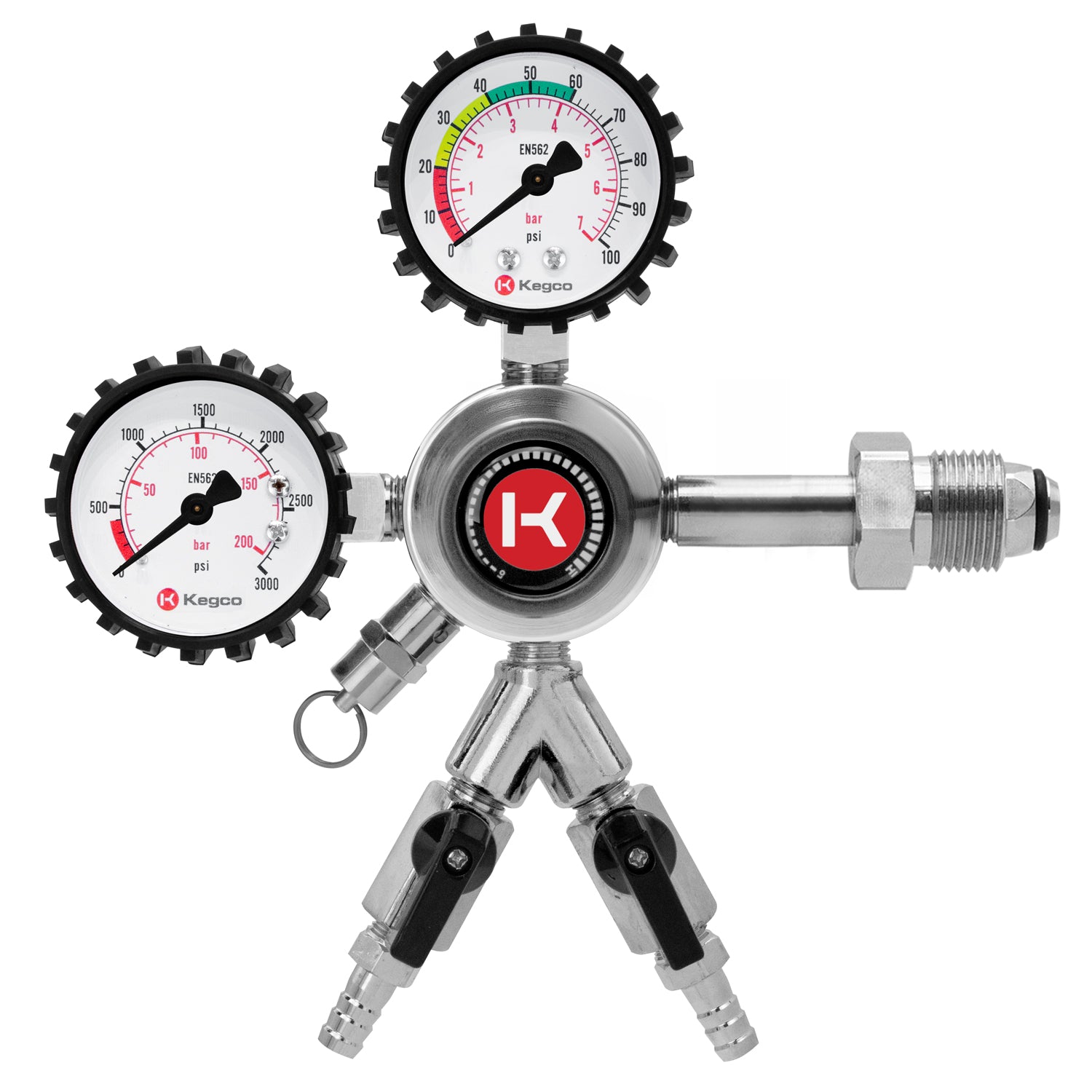Kegco HL-62N-2 Commercial Grade Dual Gauge Two Product Regulator