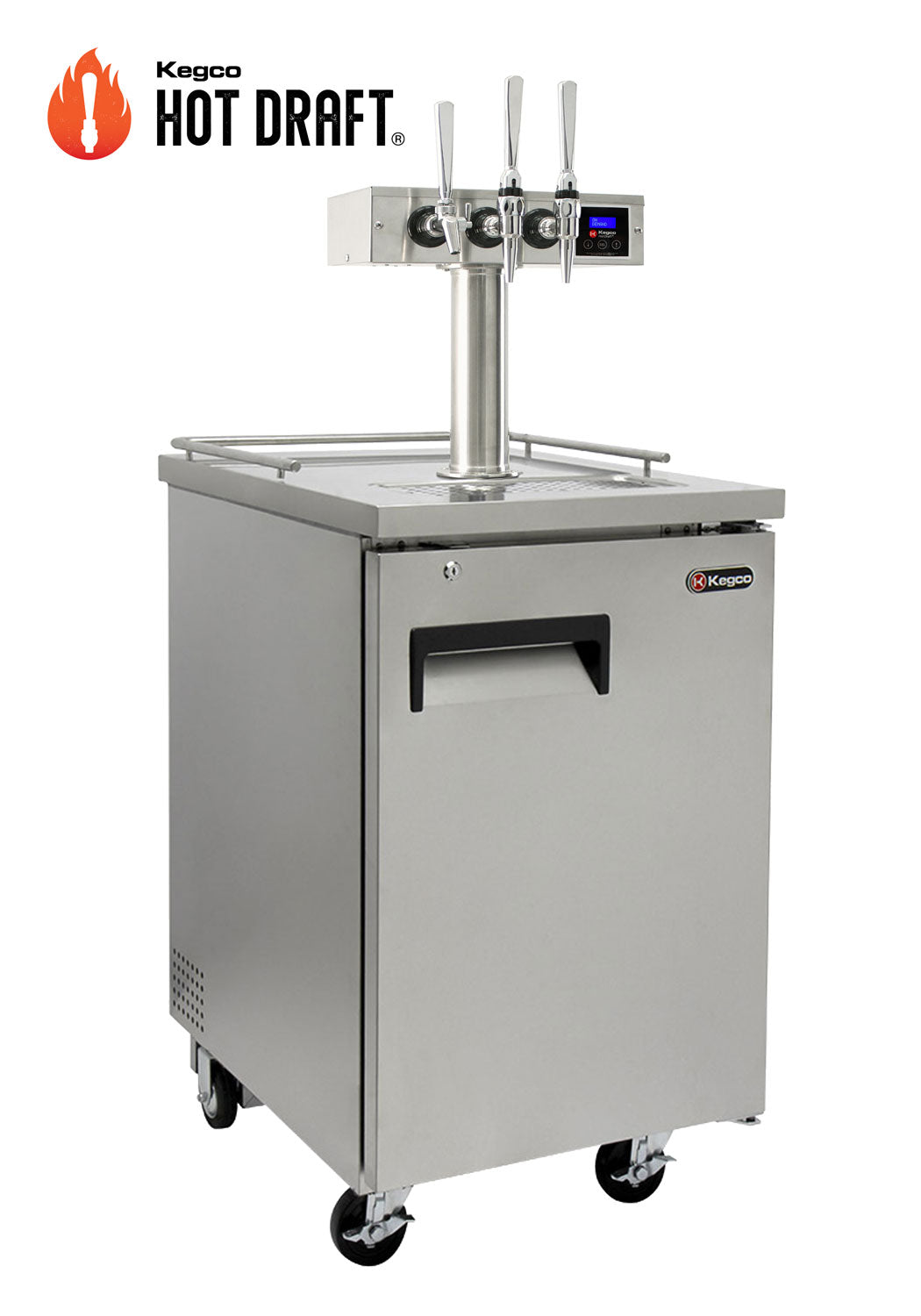Kegco XCK-HDT-3S ® Triple Faucet Commercial Kegerator Hot Draft &r