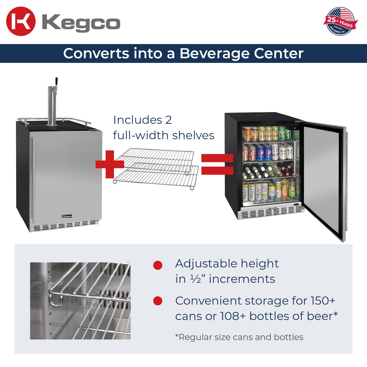 Converts to a Refrigerator