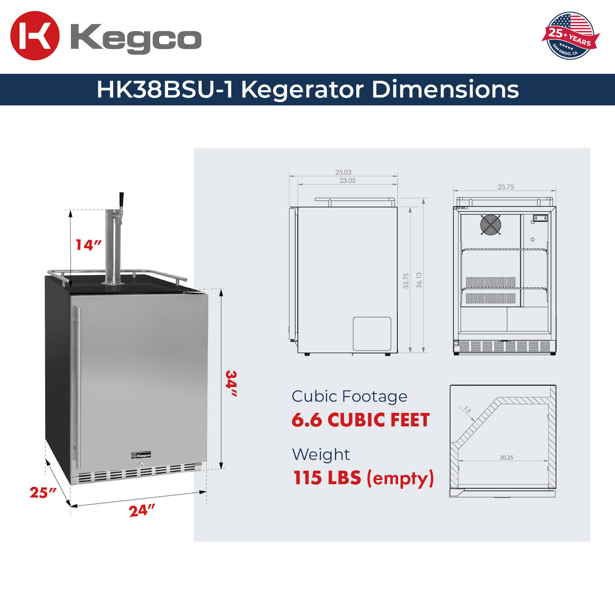 ICK38BSU-1 Dimensions