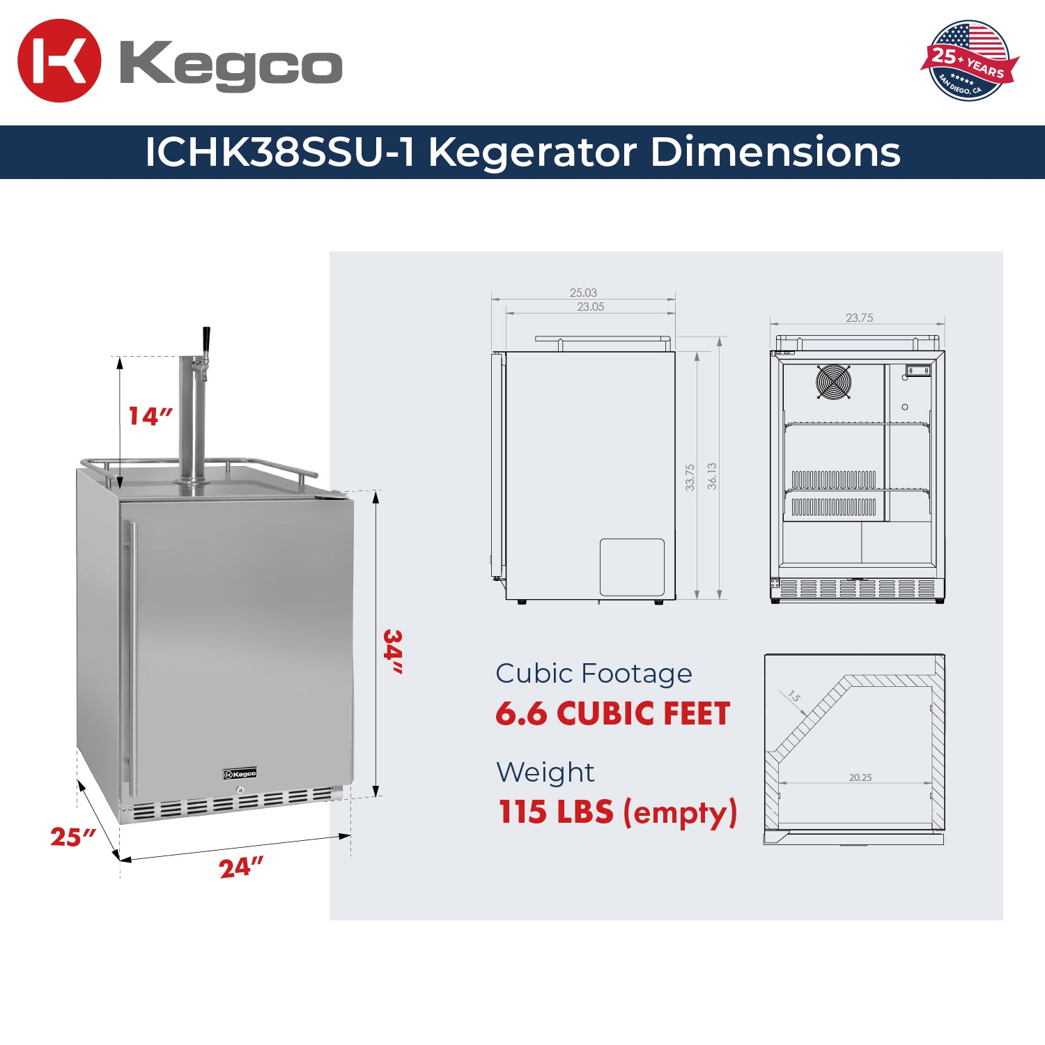 ICHK38SSU-1 Dimensions