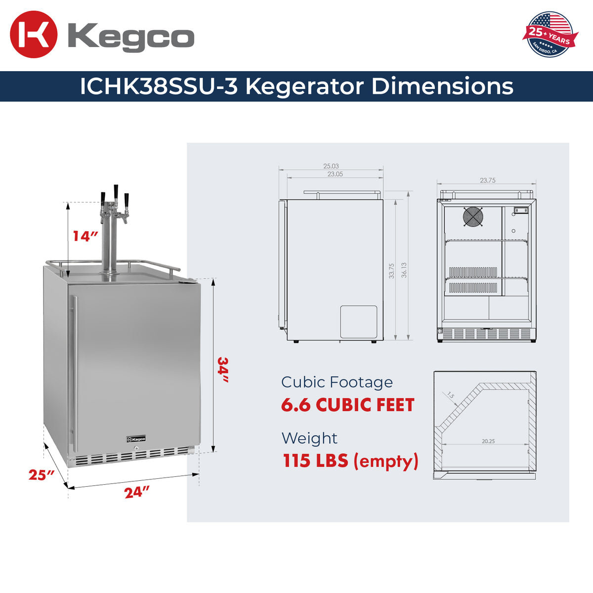 ICHK38SSU-3 Dimensions