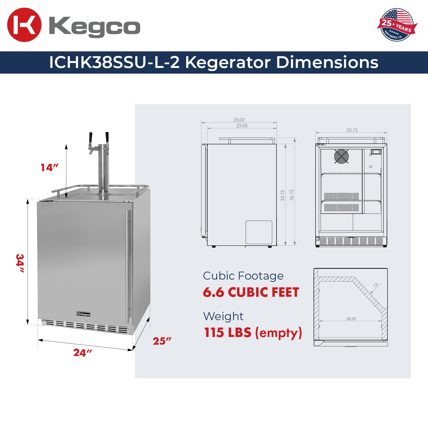 ICHK38SSU-L-2 Dimensions