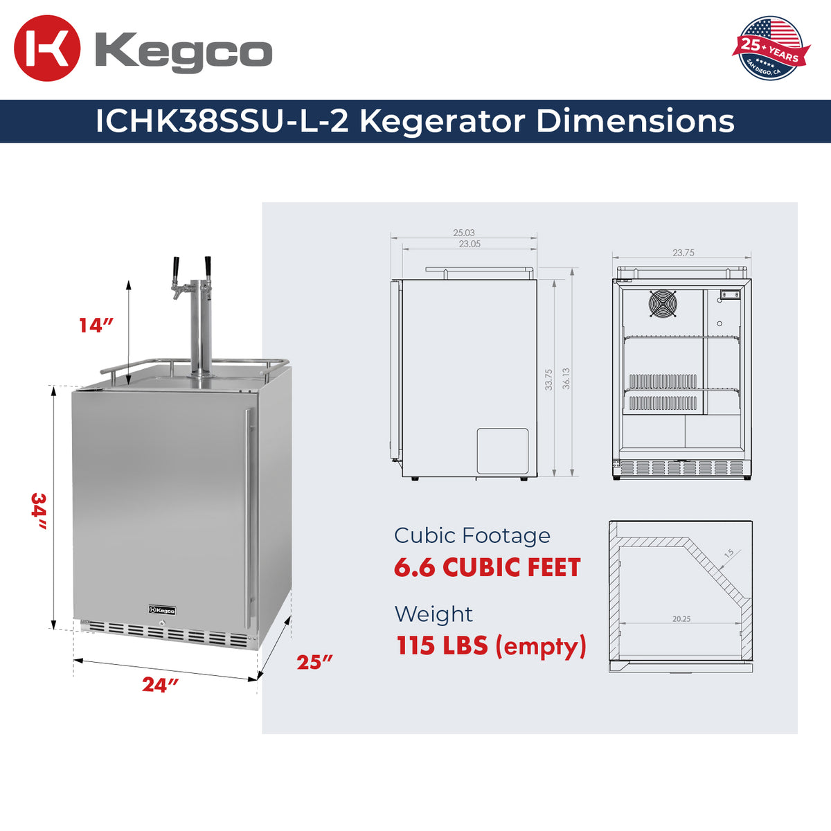 ICHK38SSU-L-2 Dimensions