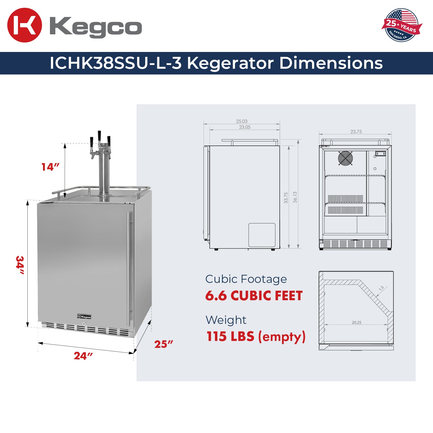 ICHK38SSU-3 Dimensions