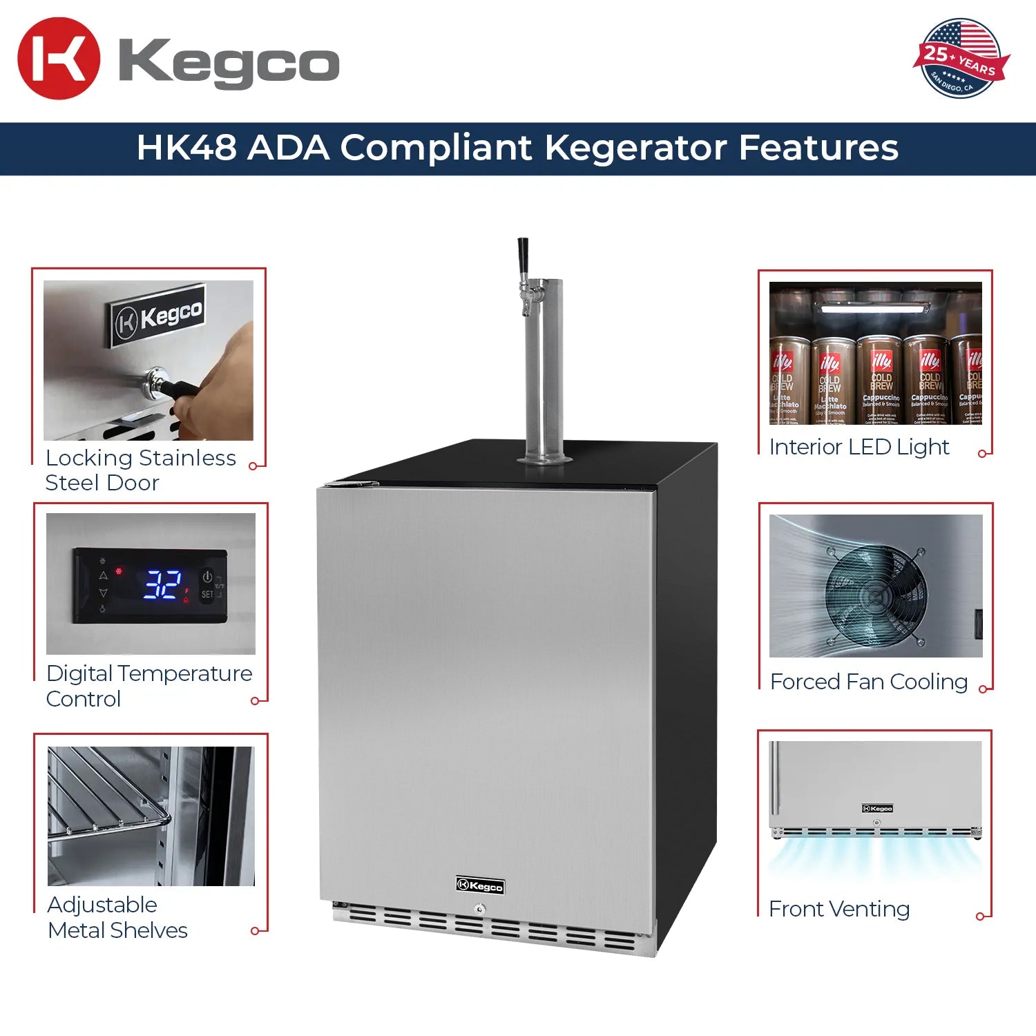 Kegco ICHK48BSA features