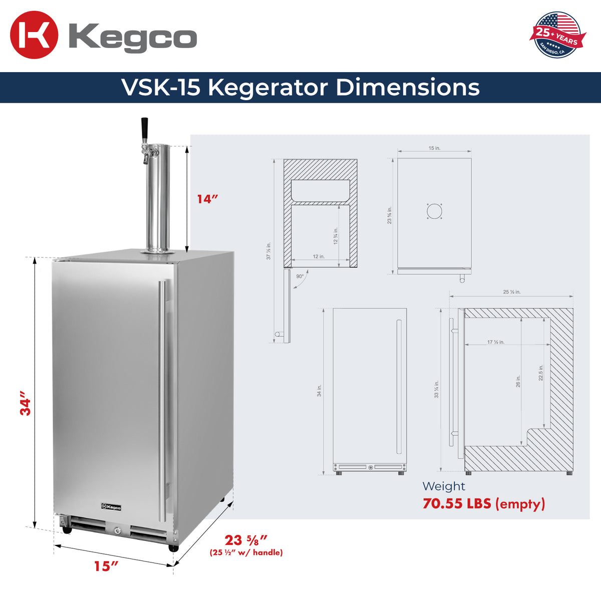 VSK-15 dimensions