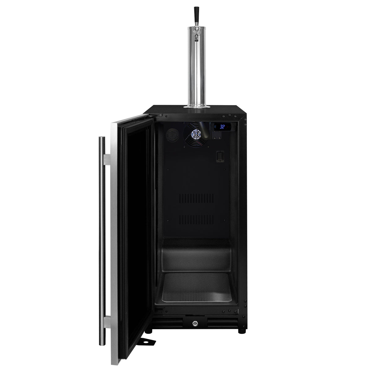 Kegco VSK-15U-BSL 15 inch built-in undercounter kegerator