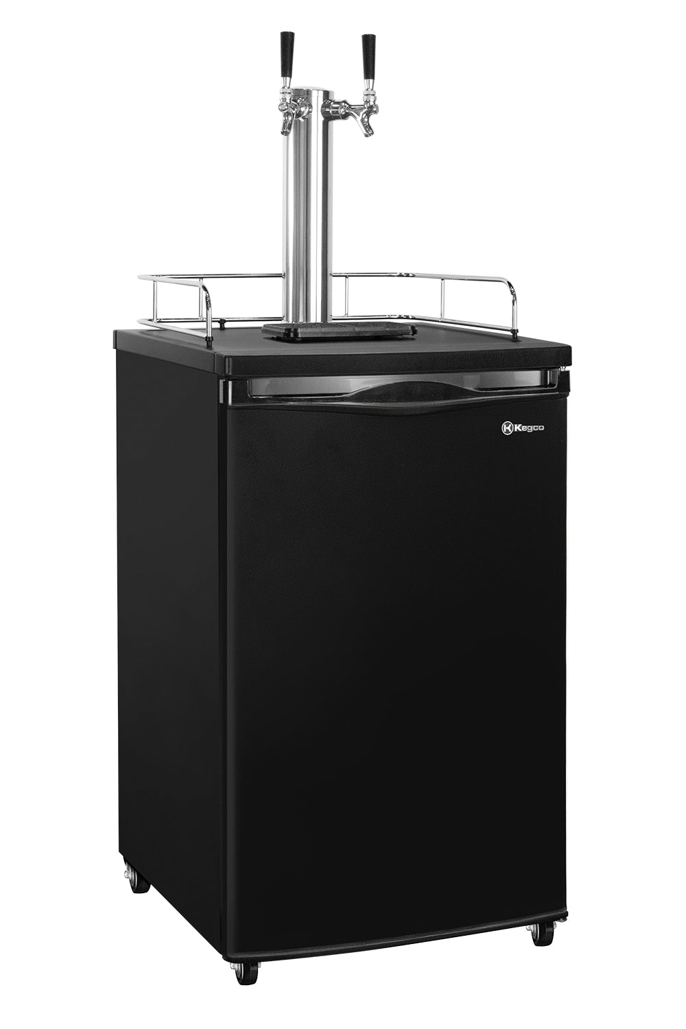 Kegco 20" Wide Dual Tap Black Kegerator Premium Kit