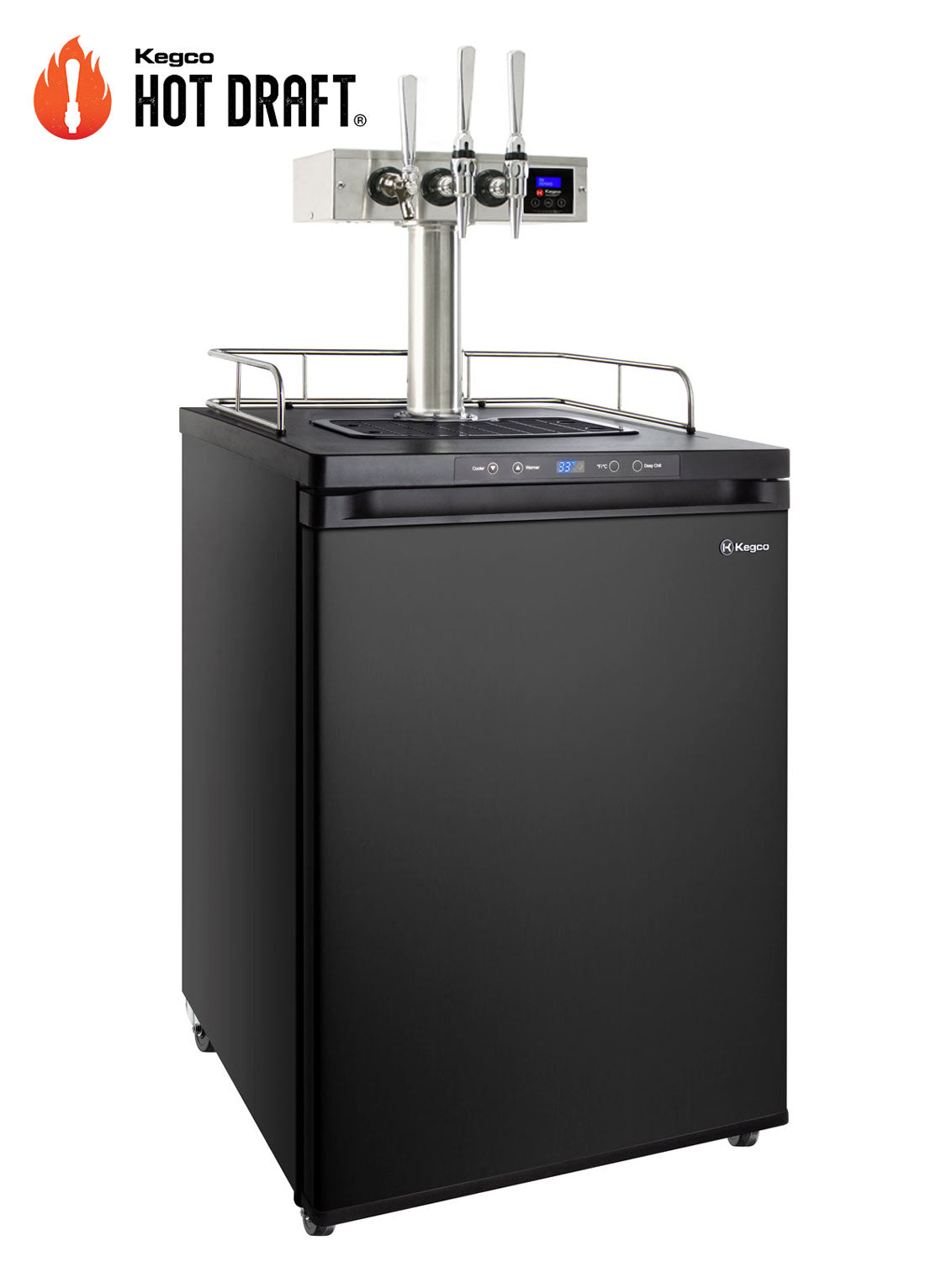 Kegco K309-HDT-3B Triple Faucet Hot Draft Tap Coffee Keg Dispenser