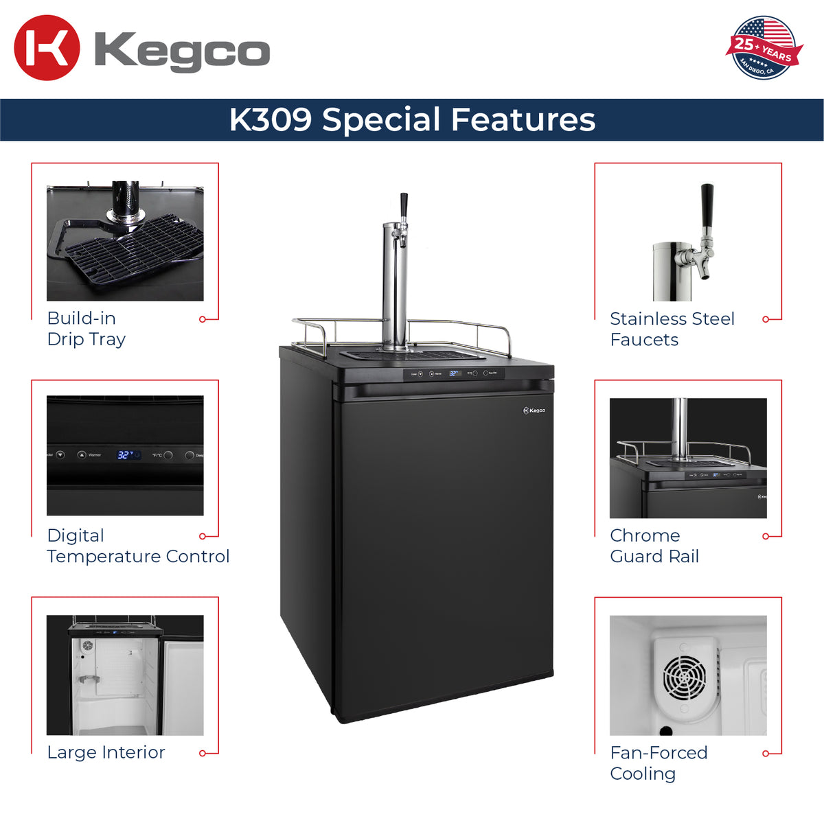Digital Kegerator K309B-1 Features