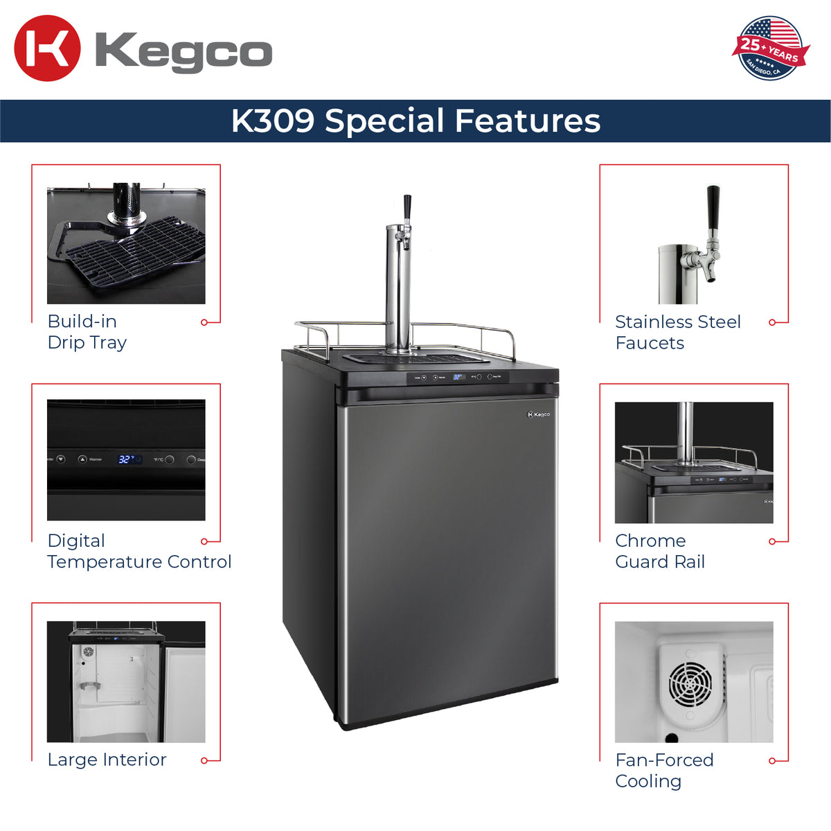 Digital Kegerator K309X-1 Features