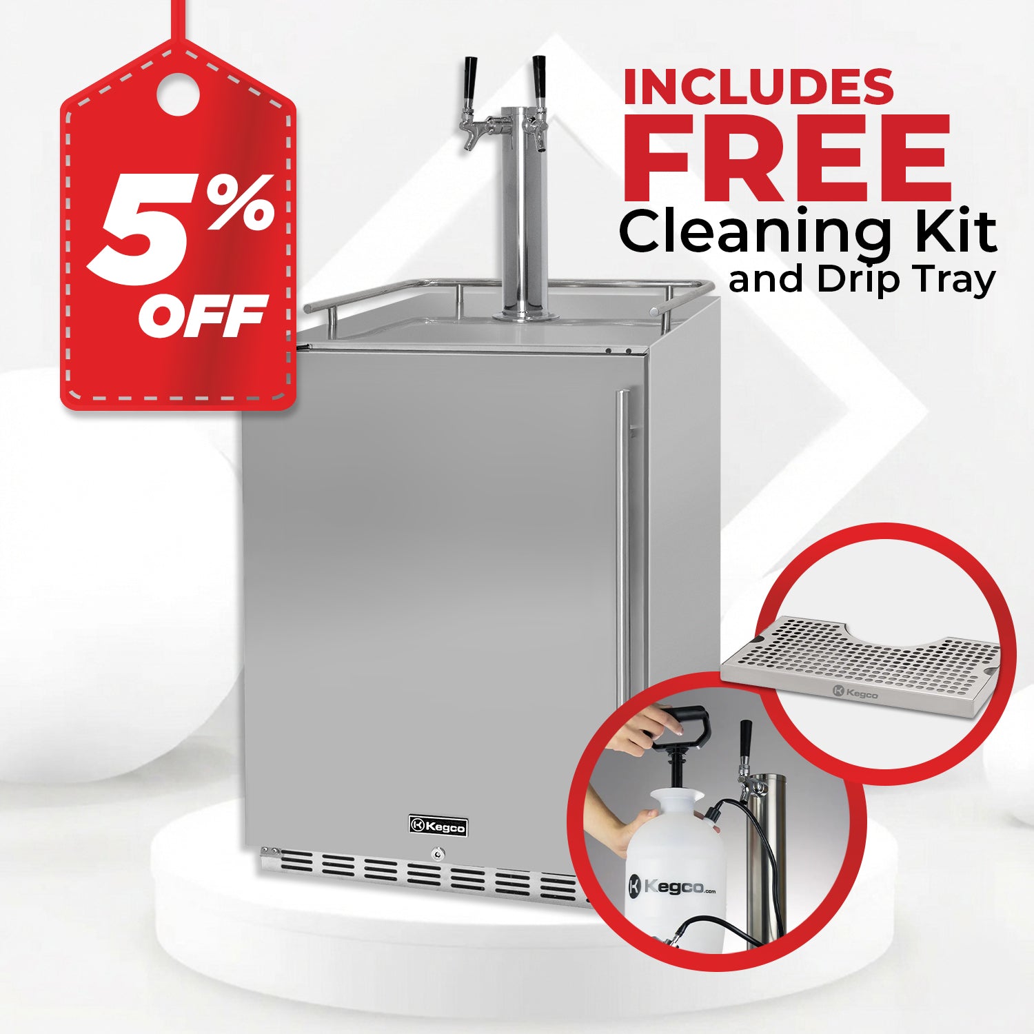 Kegco HK38SSU-L-2 Beer Fridge