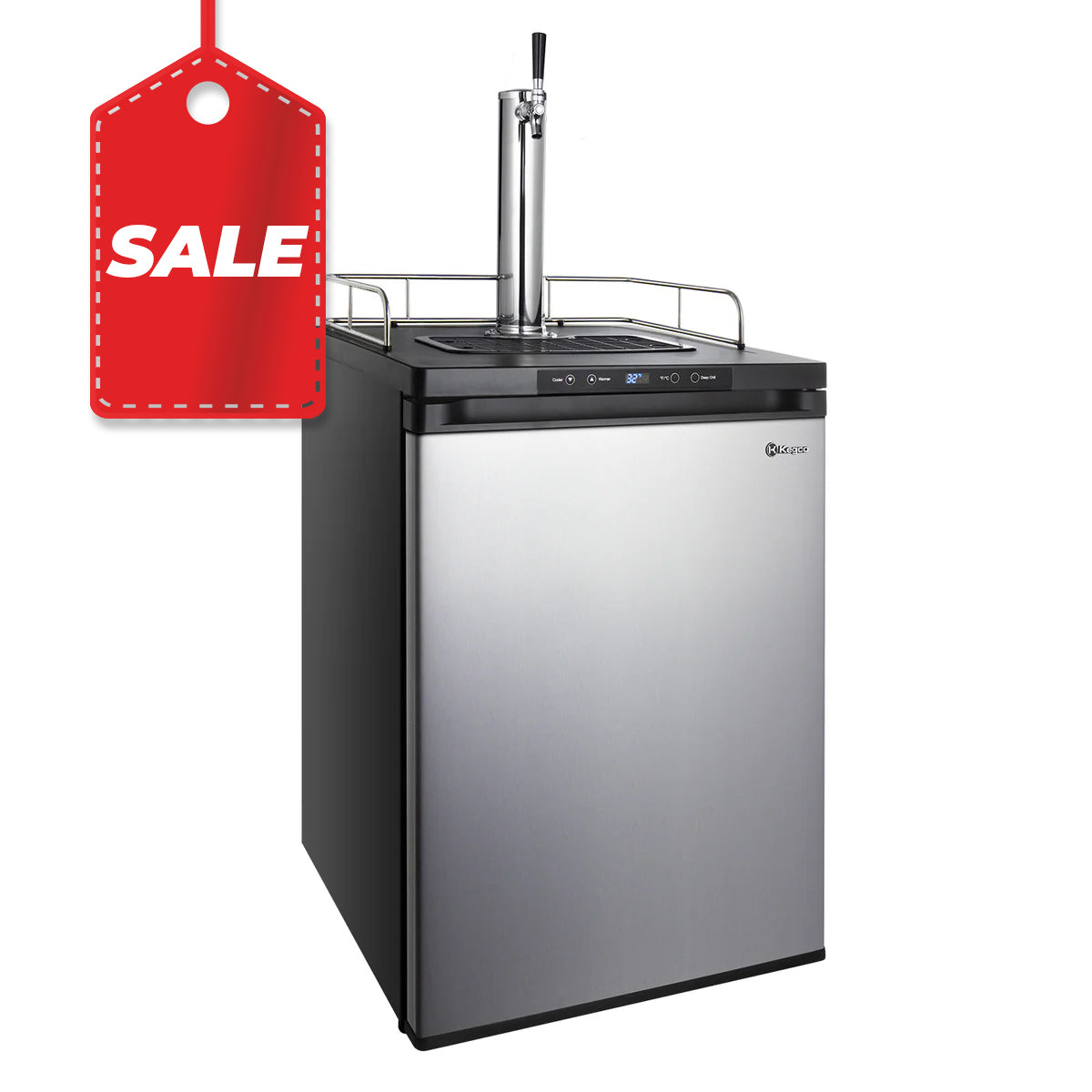 24" Wide Single Tap Stainless Steel Digital Kegerator