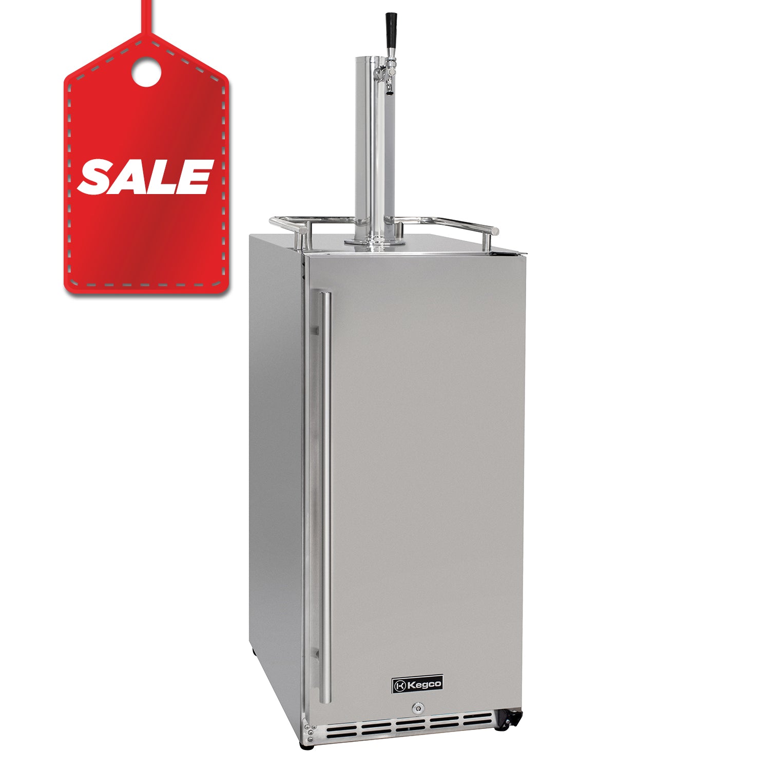 Kegco Single Tap Stainless Steel Built-In Outdoor Commercial Kegera