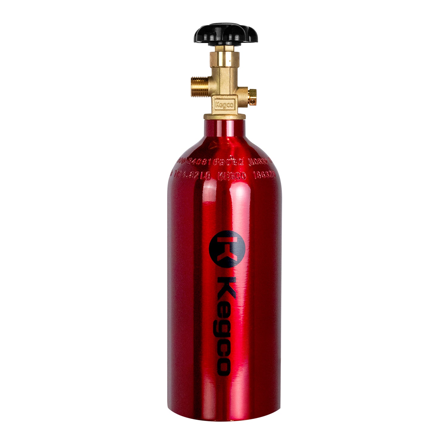 Kegco 2.5 lb. Aluminum Co2 Tank with Electric Red Epoxy Finish