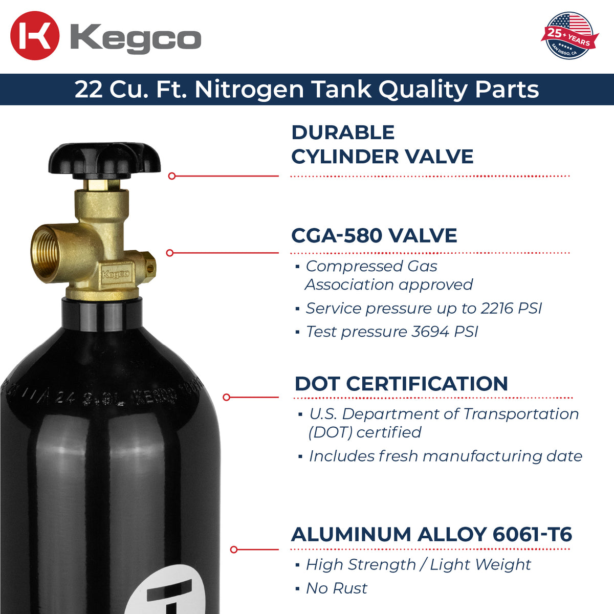 KCN22 Nitrogen Tank Parts