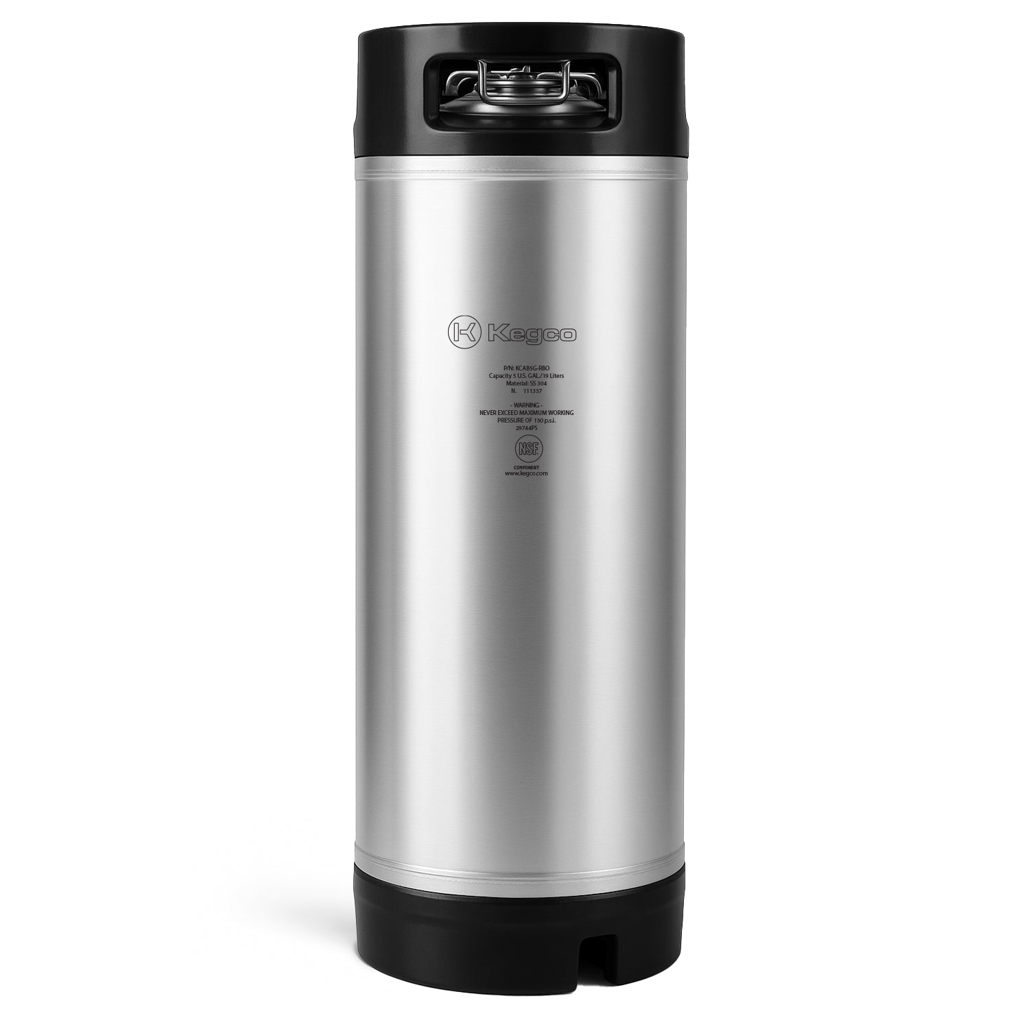 5 Gallon Ball Lock Keg with Rubber Handle