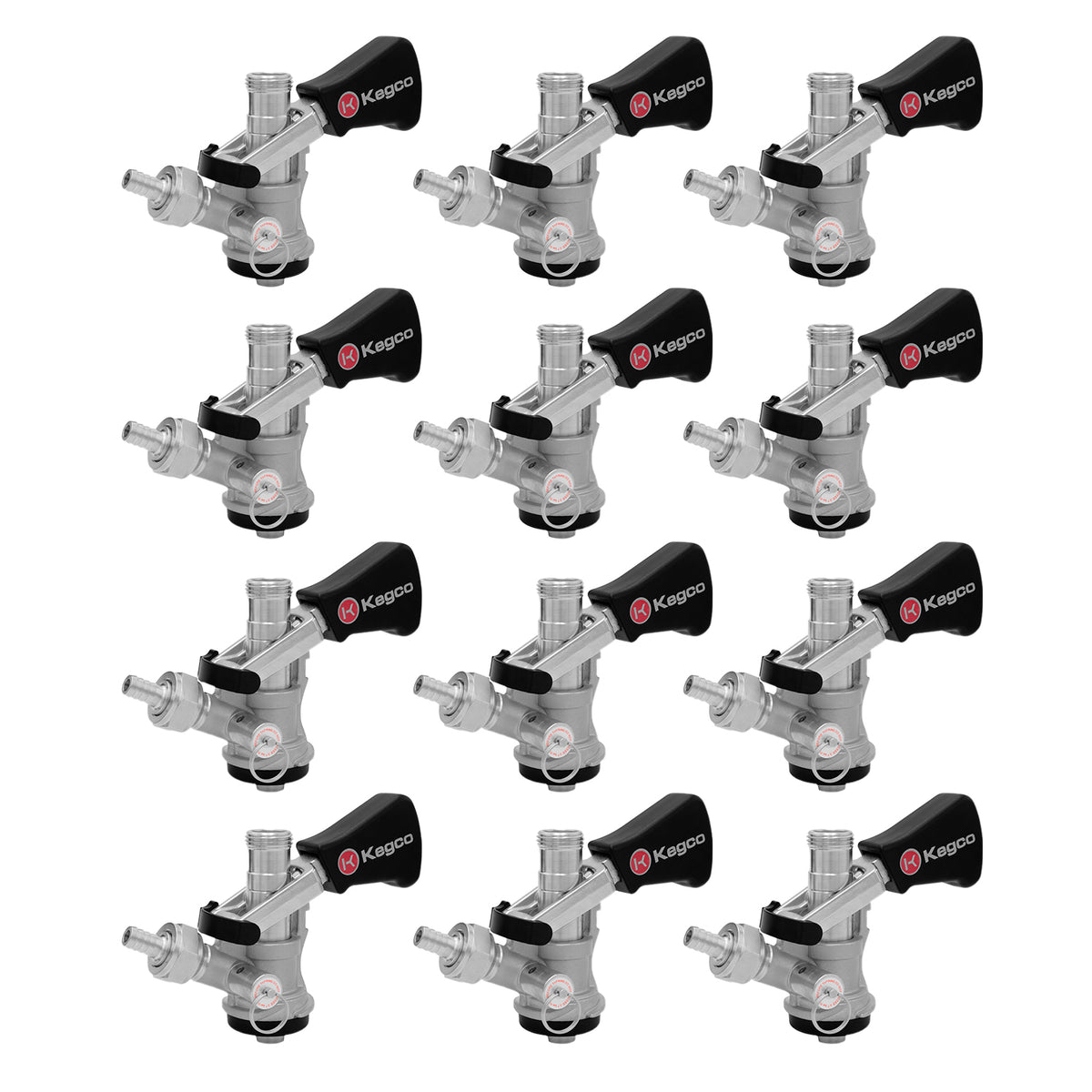 S System Keg Tap Coupler with Ergonomic Handle - Set of 12