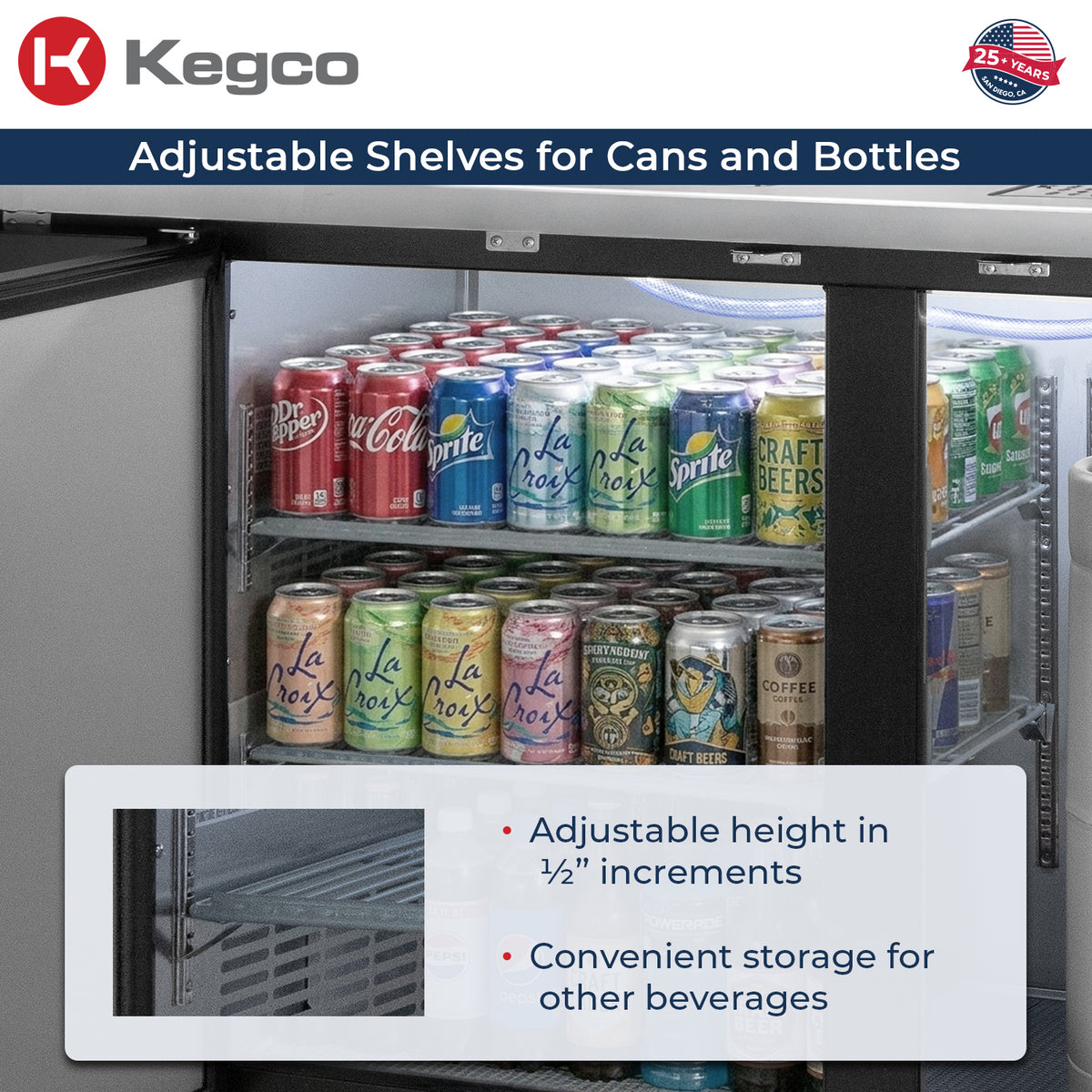 adjustable wire shelves for cans and bottles