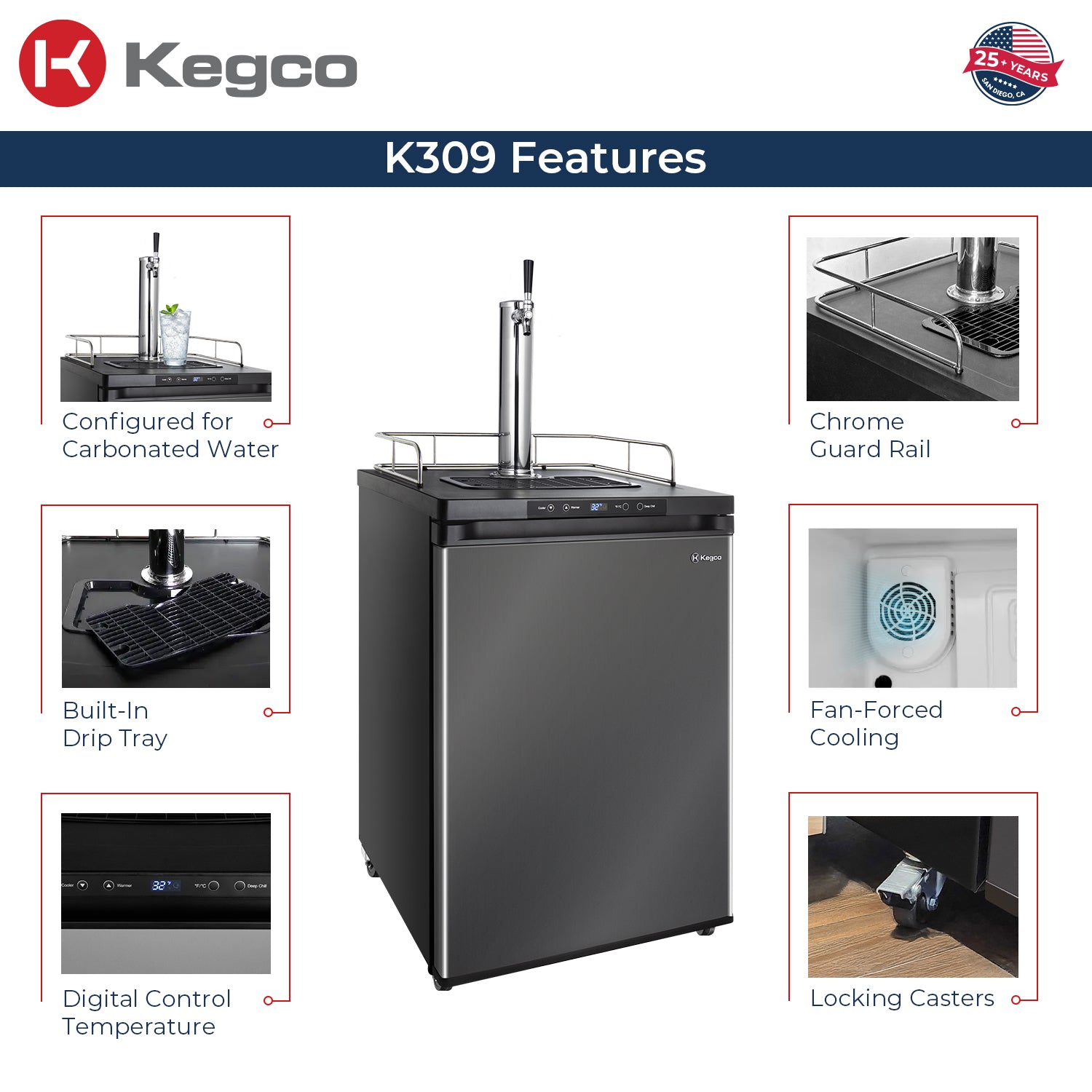 Kegco kegerator features