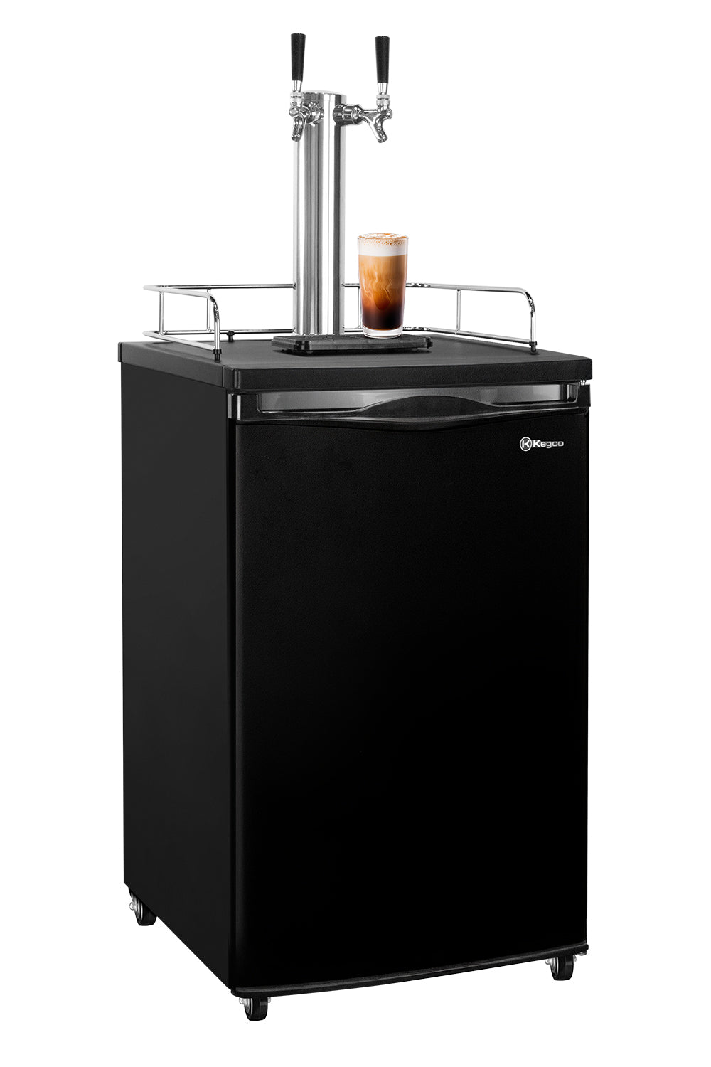 Kegco 20" Wide Cold Brew Coffee Dual Tap Black Kegerator