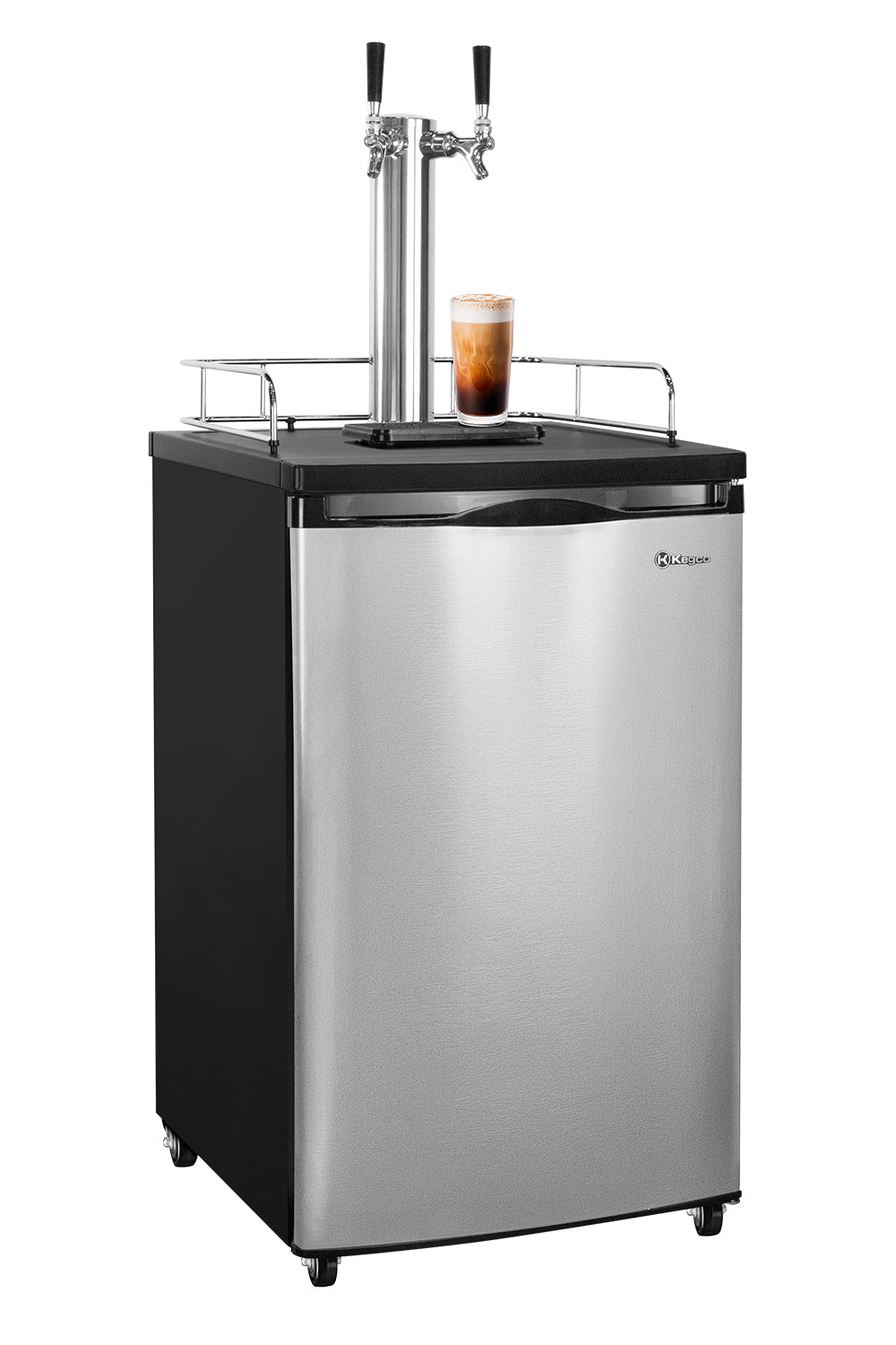 Kegco ICK19S-2 20" Wide Dual Faucet Javarator Cold-Brew Coffee Dispenser - Black/Stainless Steel