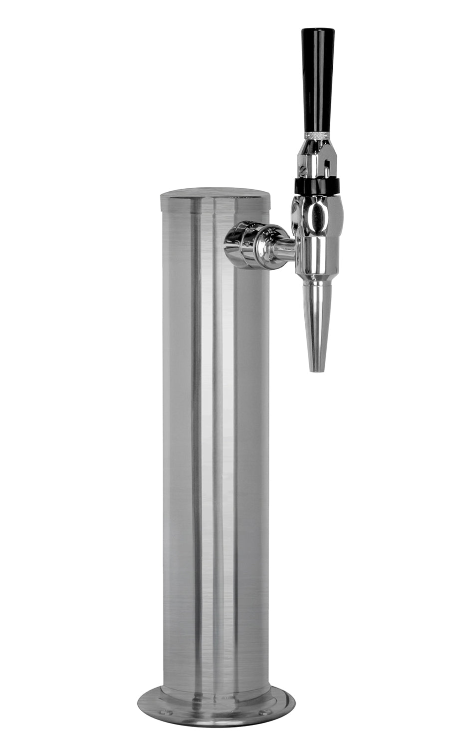 14" Brushed Stainless Steel Draft Tower - 1 Stout Faucet