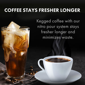 Kegco TCK-HDT-3B Triple Faucet Commercial Kegerator Hot Draft ® Tap Coffee Keg Dispenser - Black