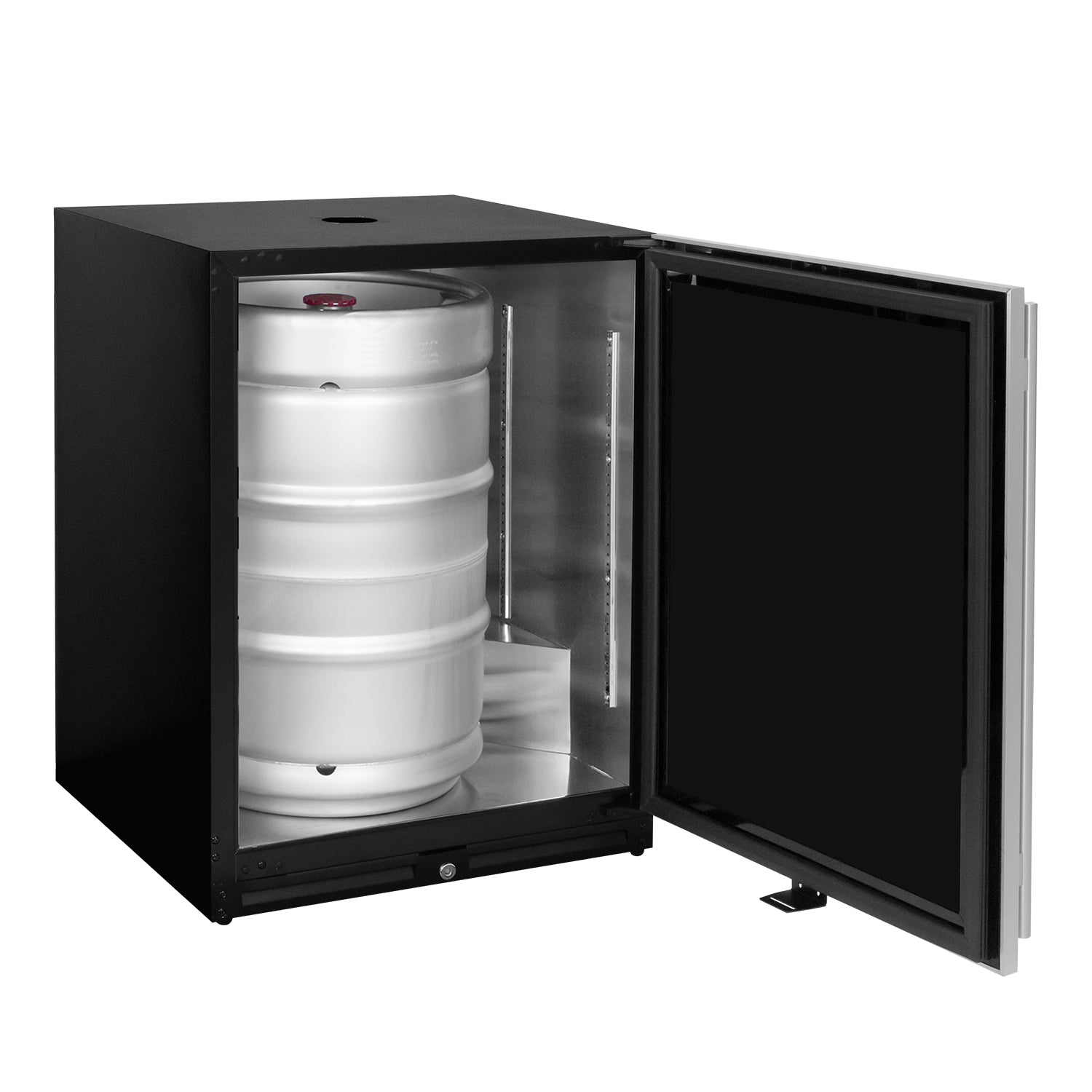 NEW 2026 24" Wide Ultimate Dual Tap Stainless Steel Built-In Right Hinge Kegerator with Exclusive Dispense Kit