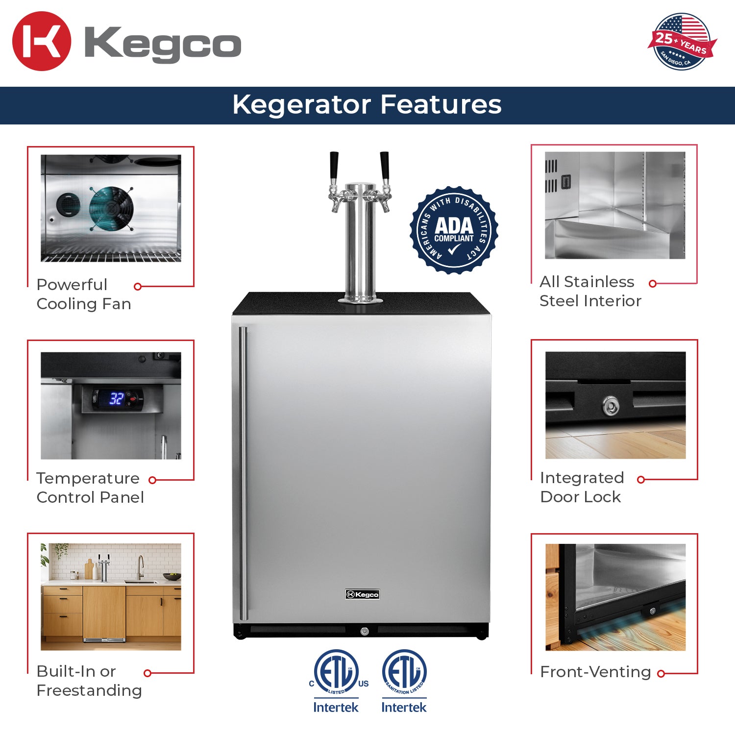 V32ADABSR-2 Kegerator Features