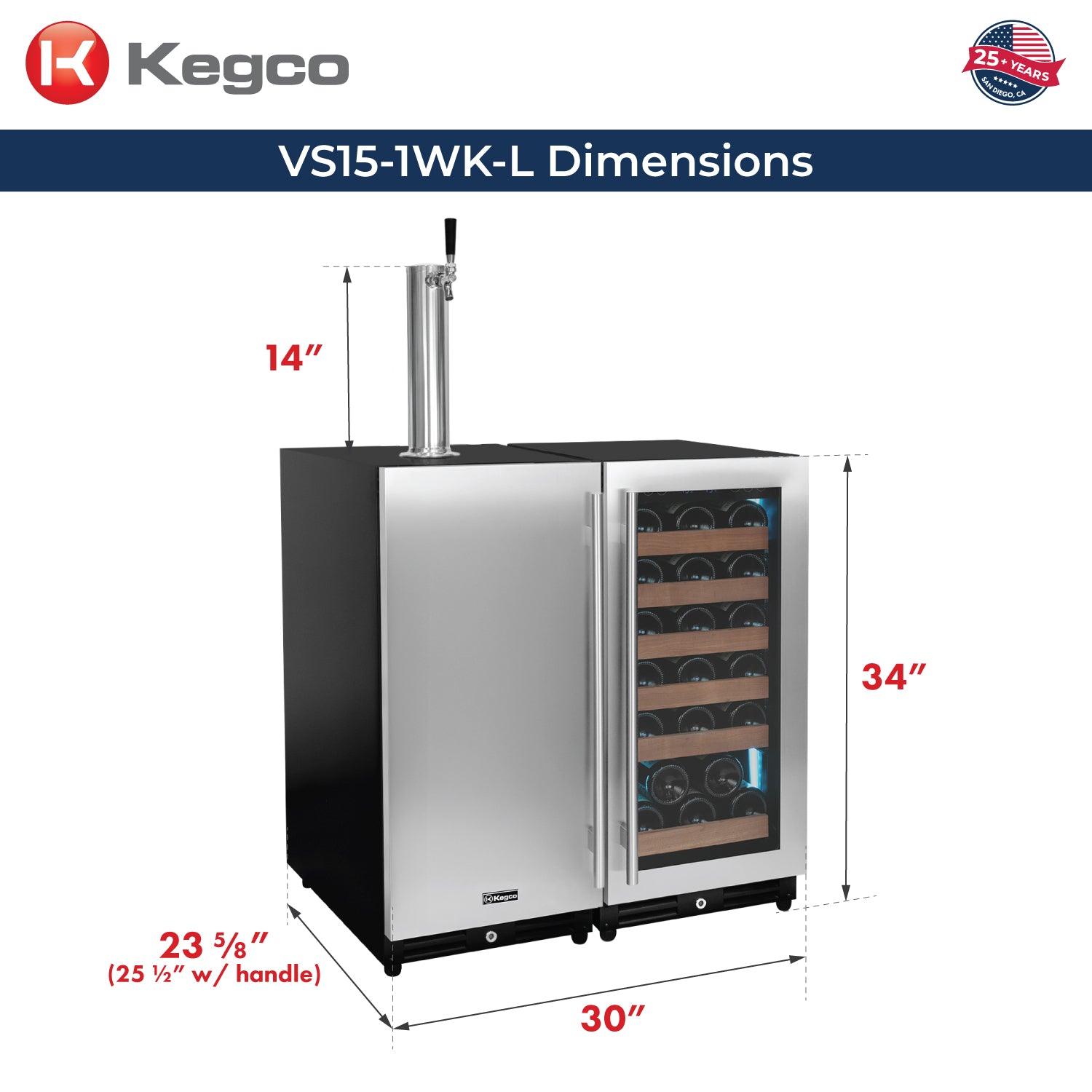 VS15-1WK Dimensions