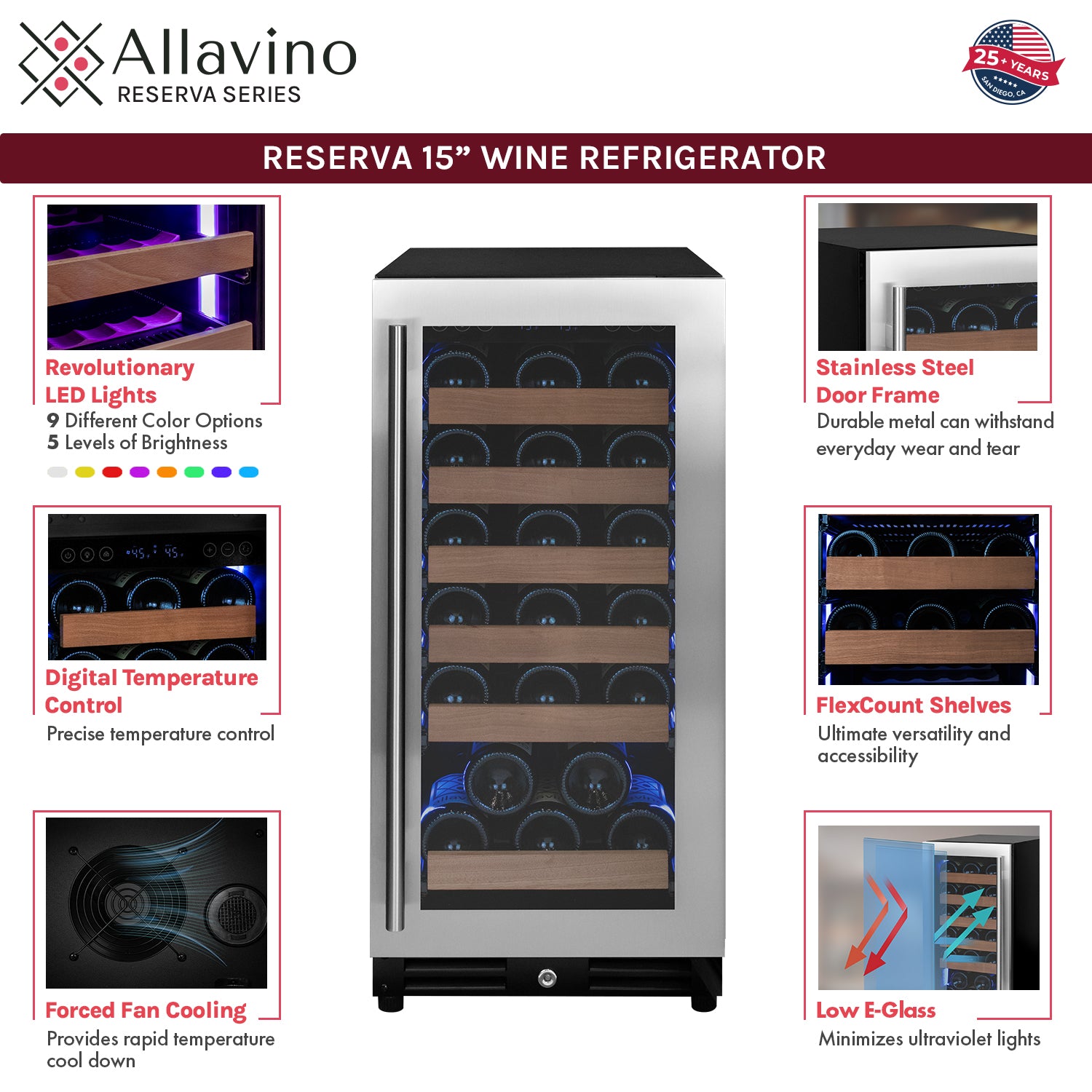 wine refrigerator features