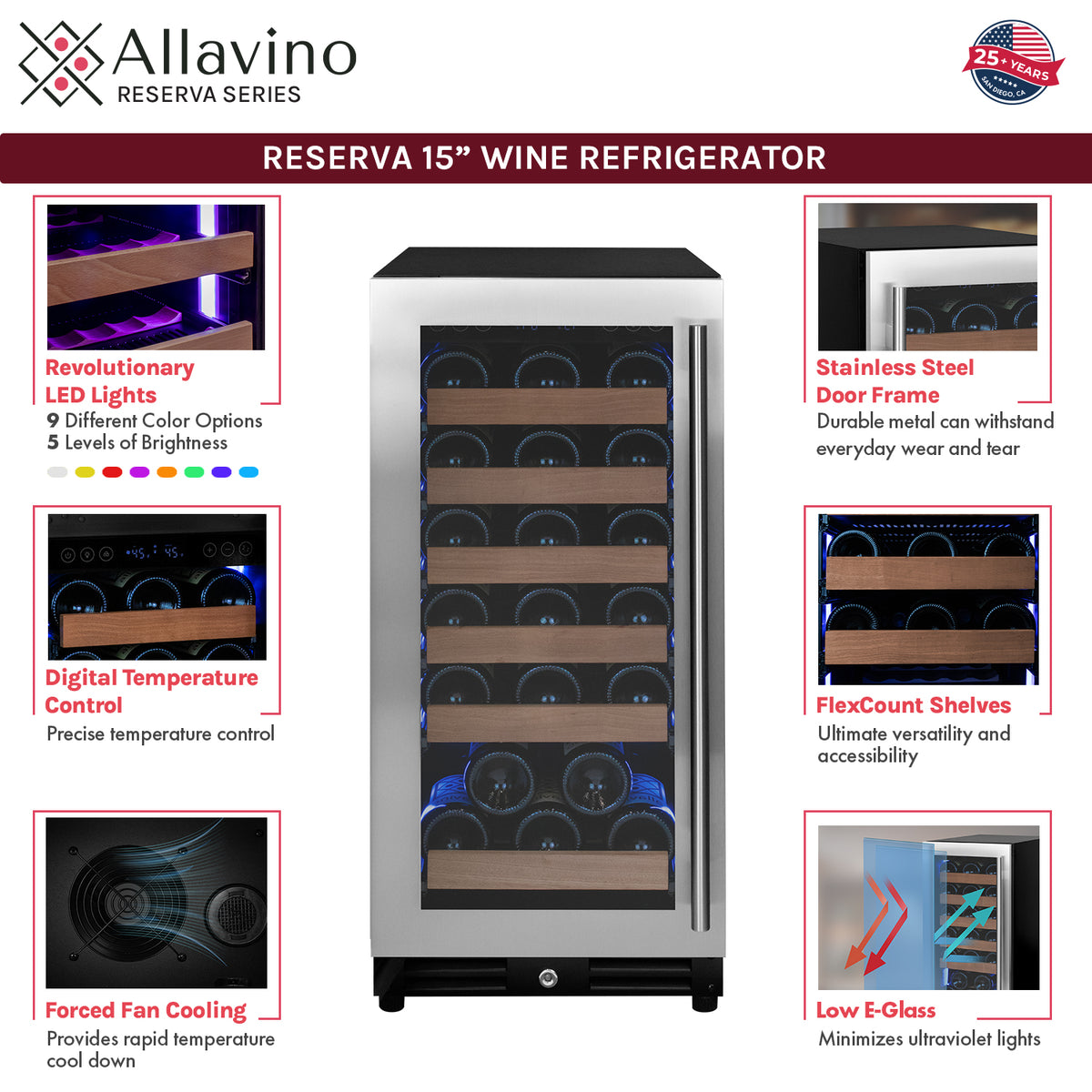 wine refrigerator features