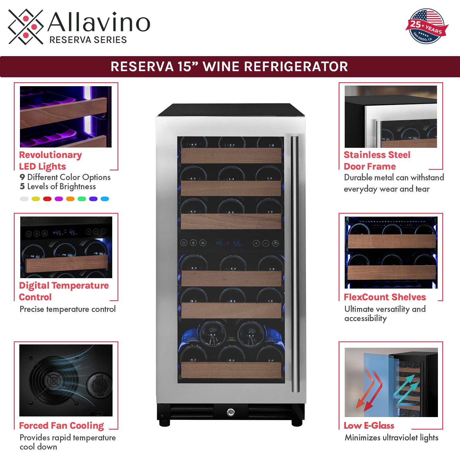 wine refrigerator features