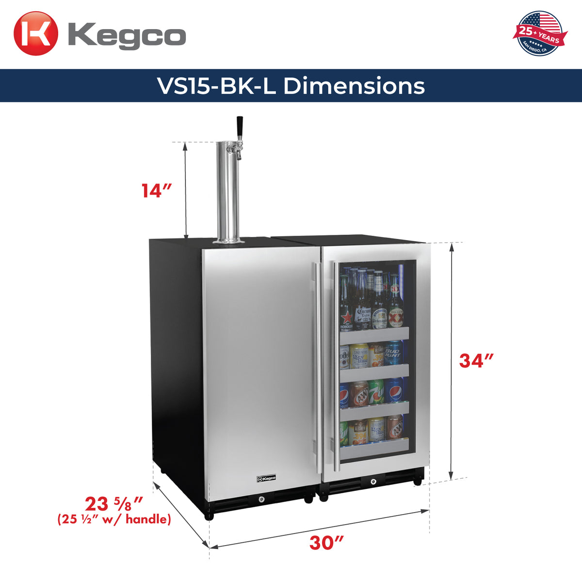 VS15-BK-L Dimensions
