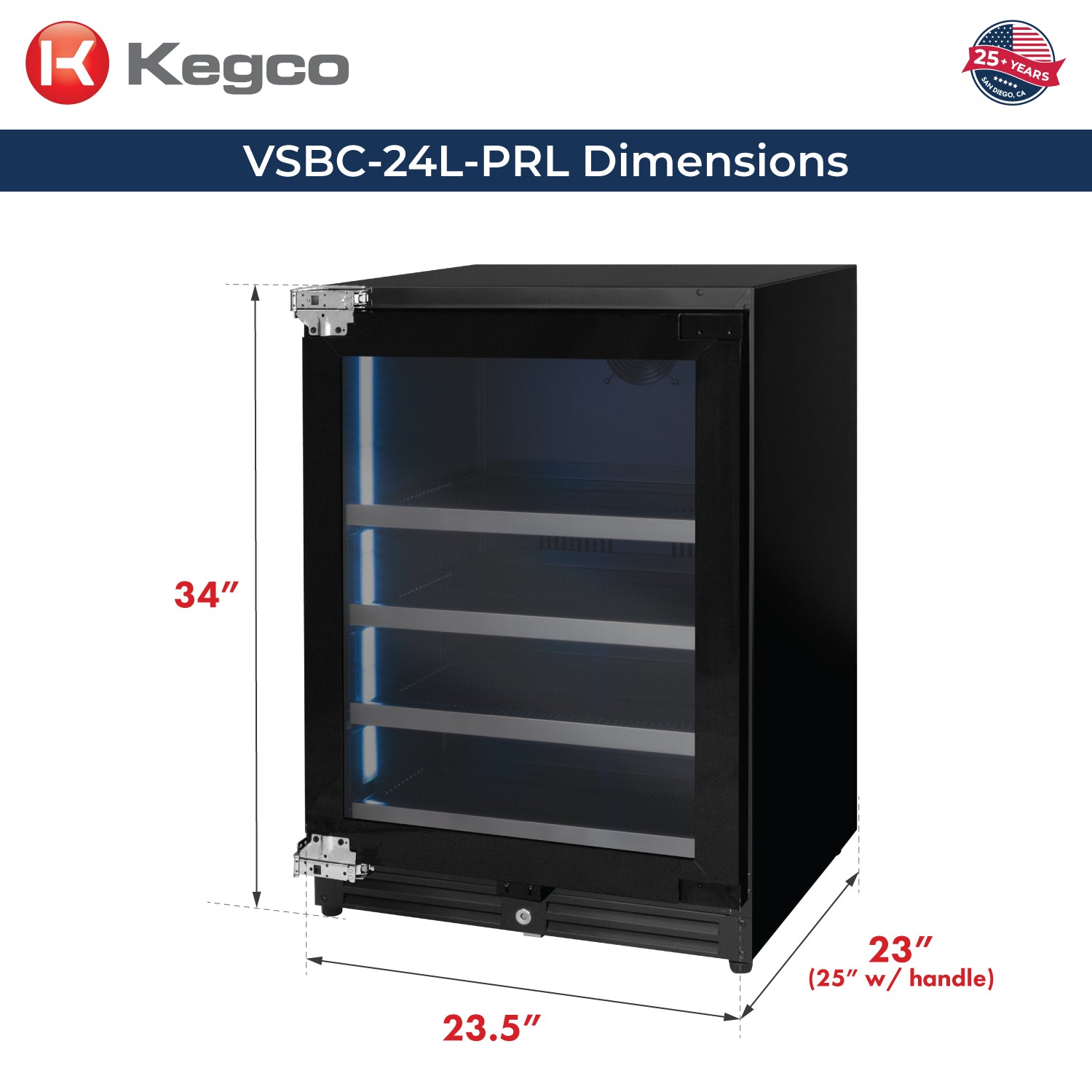 beverage center dimensions