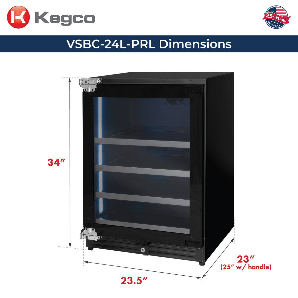 beverage center dimensions