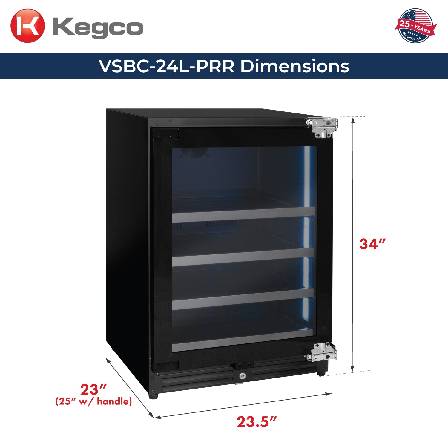 beverage center dimensions