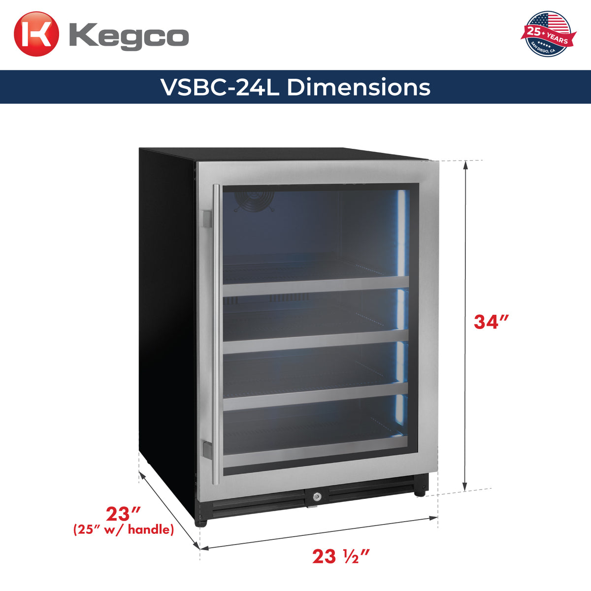Allavino VSBC-24LSR beverage center dimensions