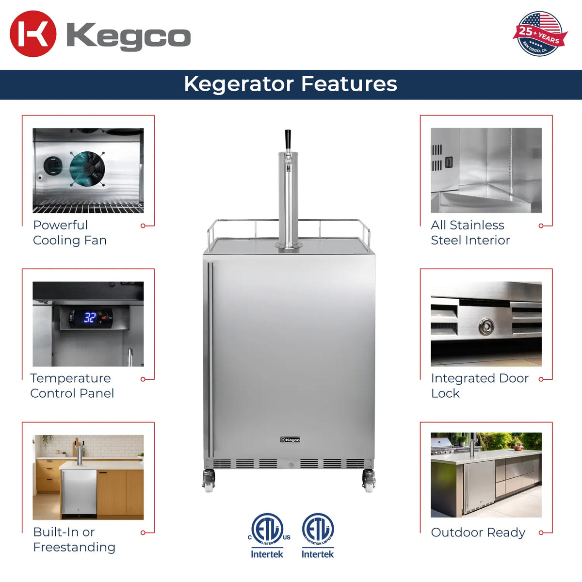 Kegco kegerator features
