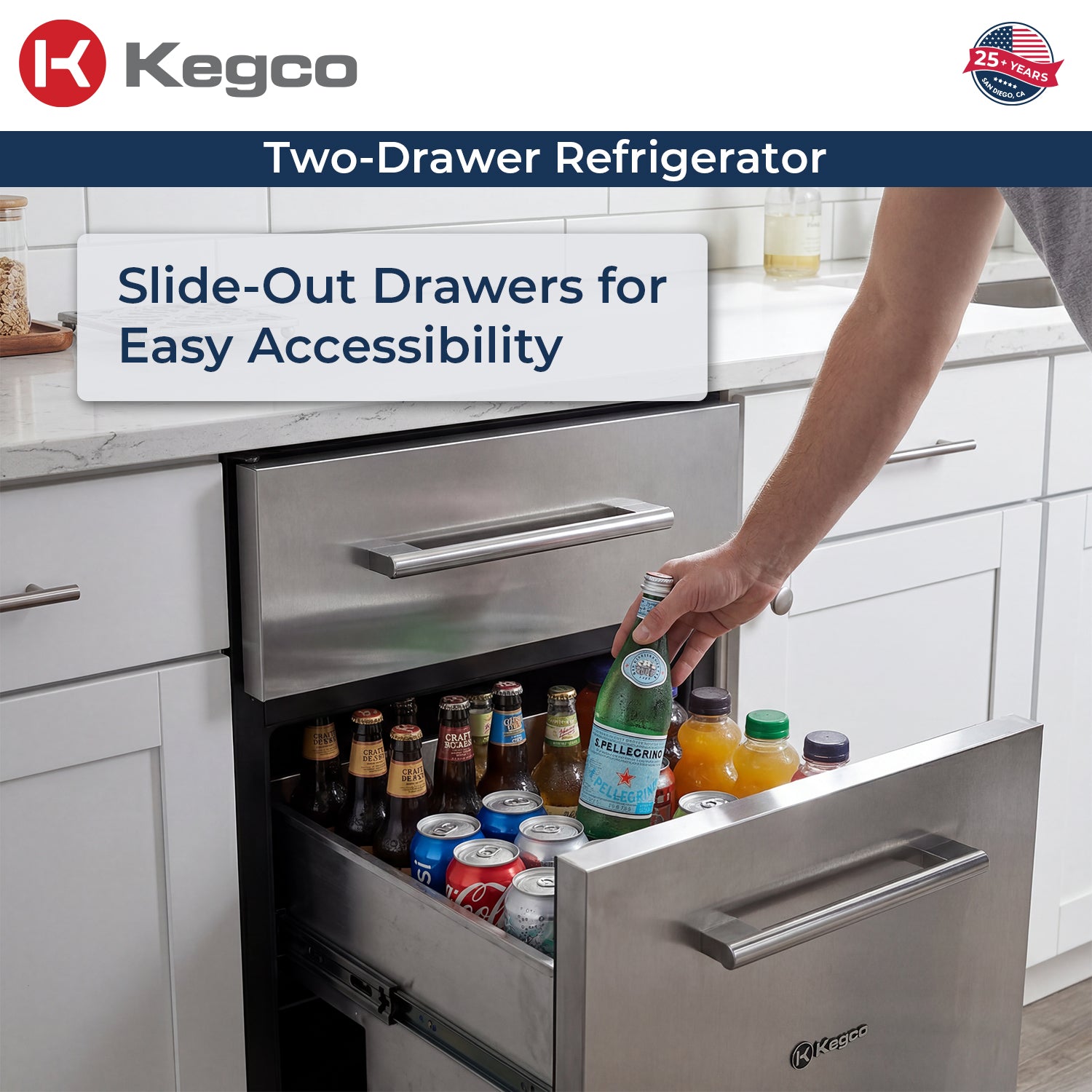 slide out drawers for easy accessibility