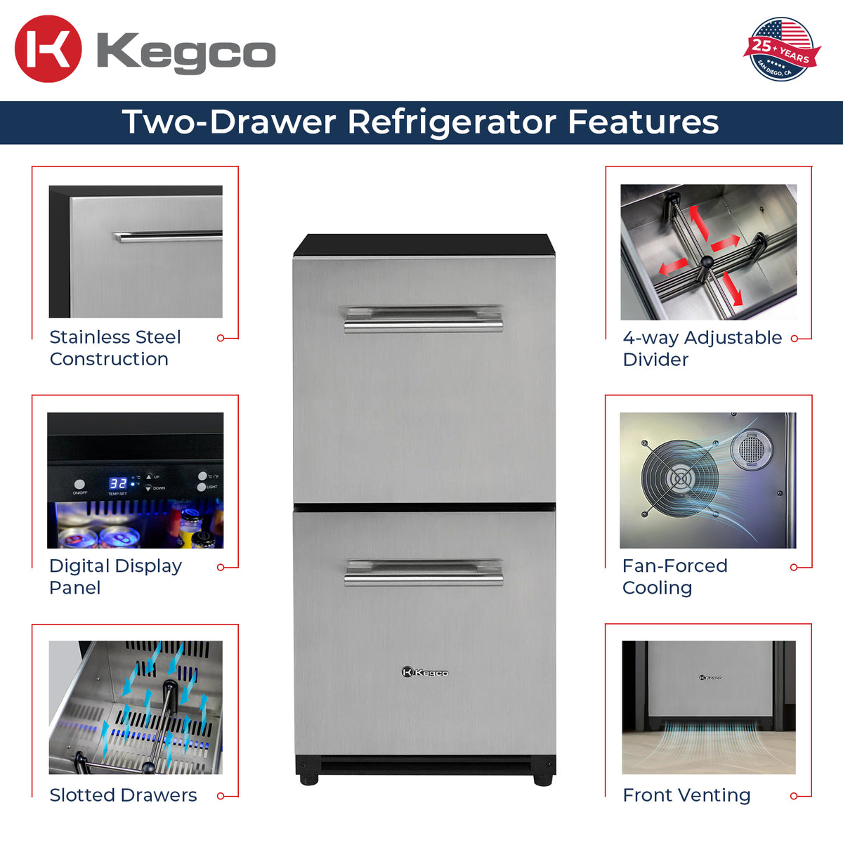 Kegco VSRD15-2SS features